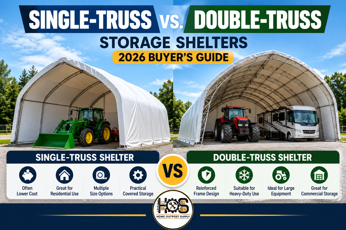 Single-Truss vs. Double-Truss Storage Shelters: 2026 Buyer's Guide