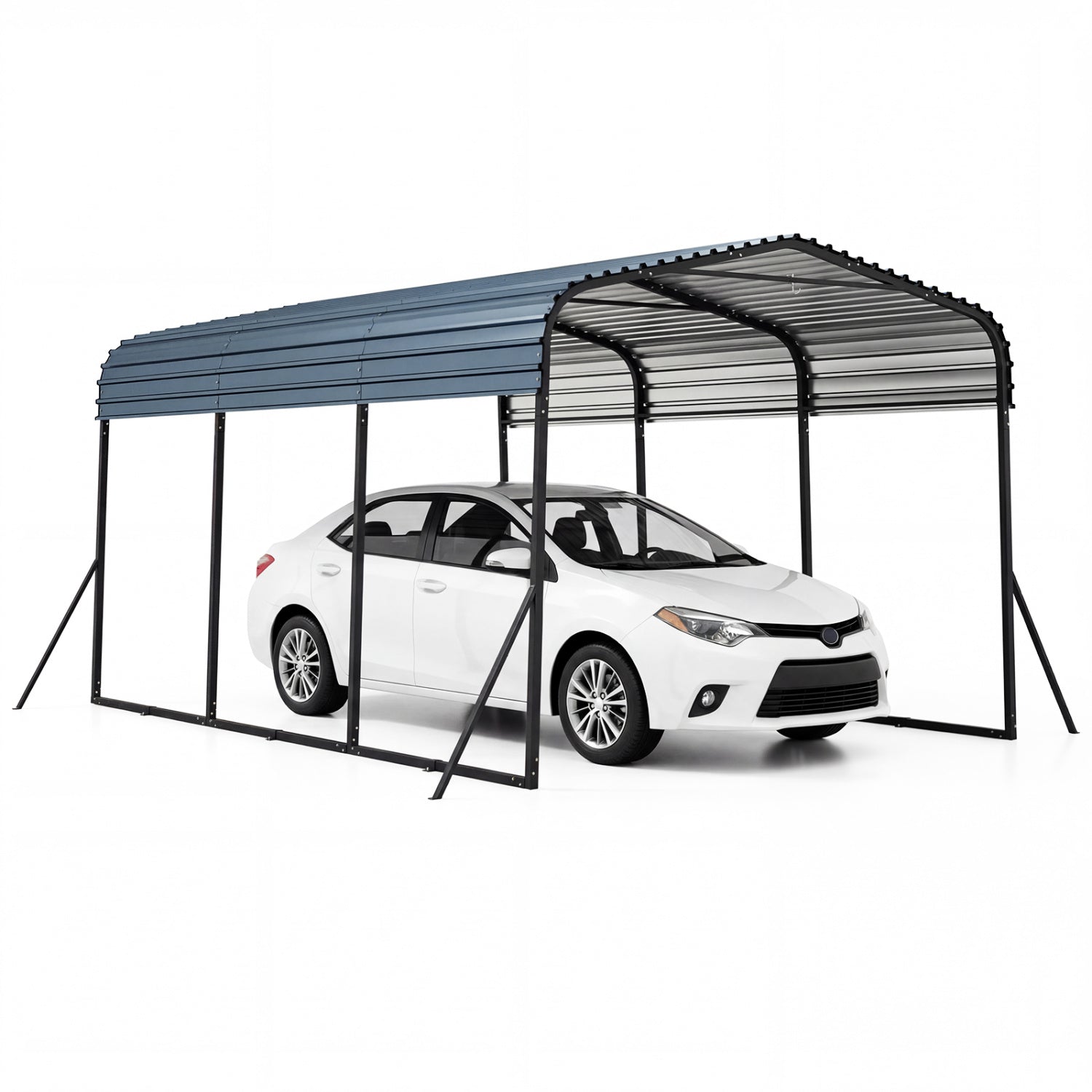 10 x 14.5 FT Heavy-Duty Carport Outdoor Galvanized Steel Garage Car Shelter with Leak-proof Roof