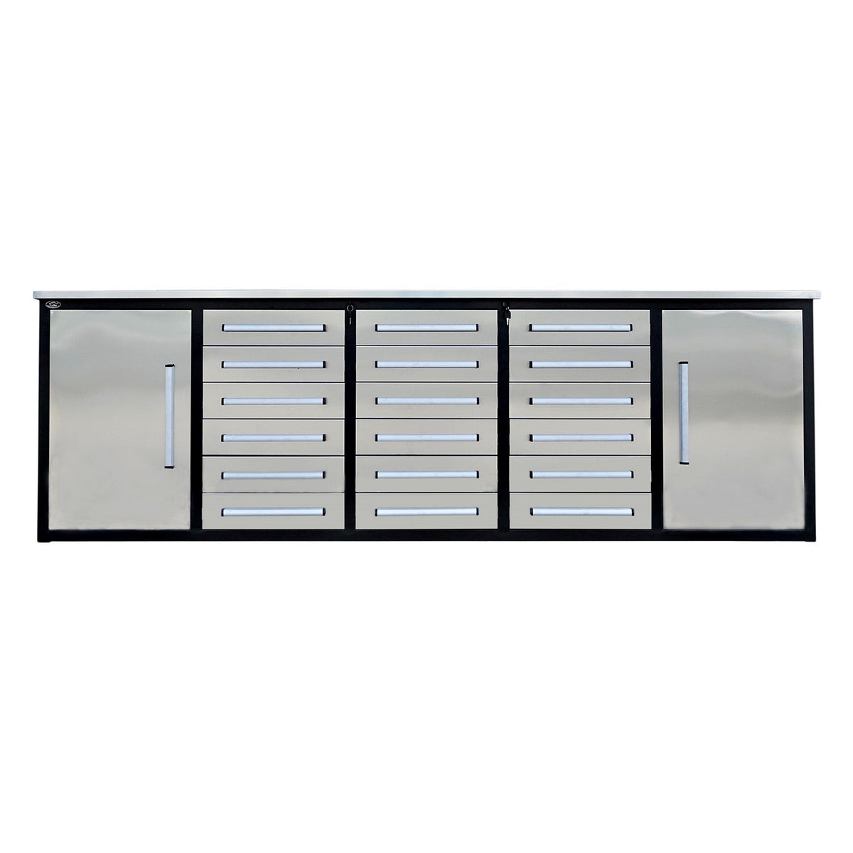 10ft Garage Storage Cabinet with 18 Drawers & 2 Cabinets - Home Outpost Supply