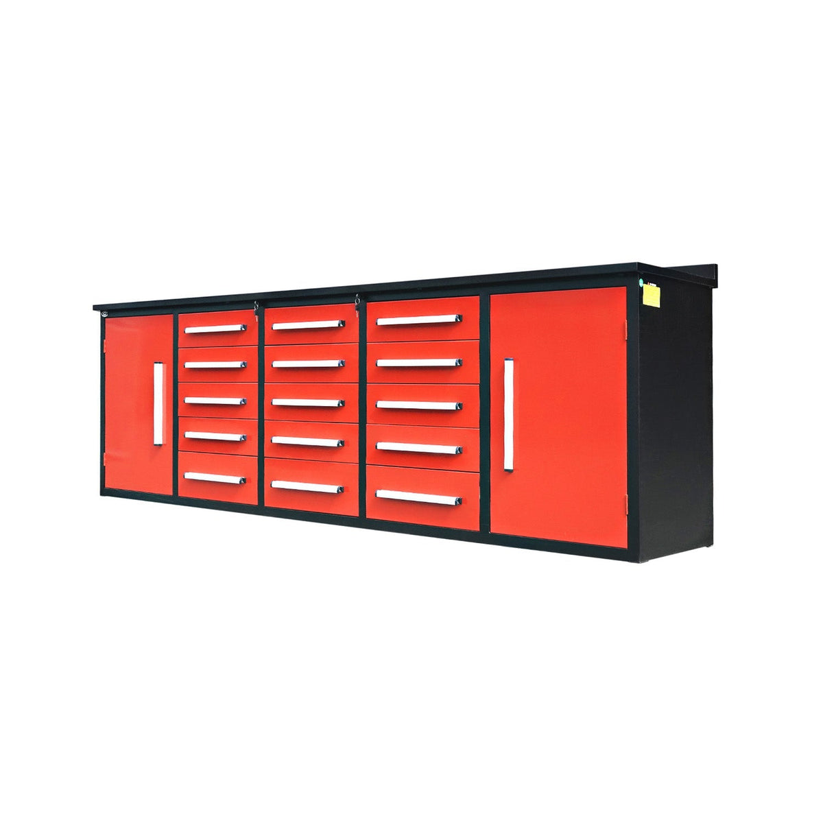 10ft Workbench Storage Cabinet with 15 Drawers & 2 Cabinets - Home Outpost Supply