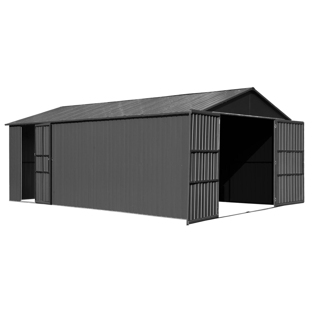 12x15FT Outdoor Metal Garage Shed - Home Outpost Supply