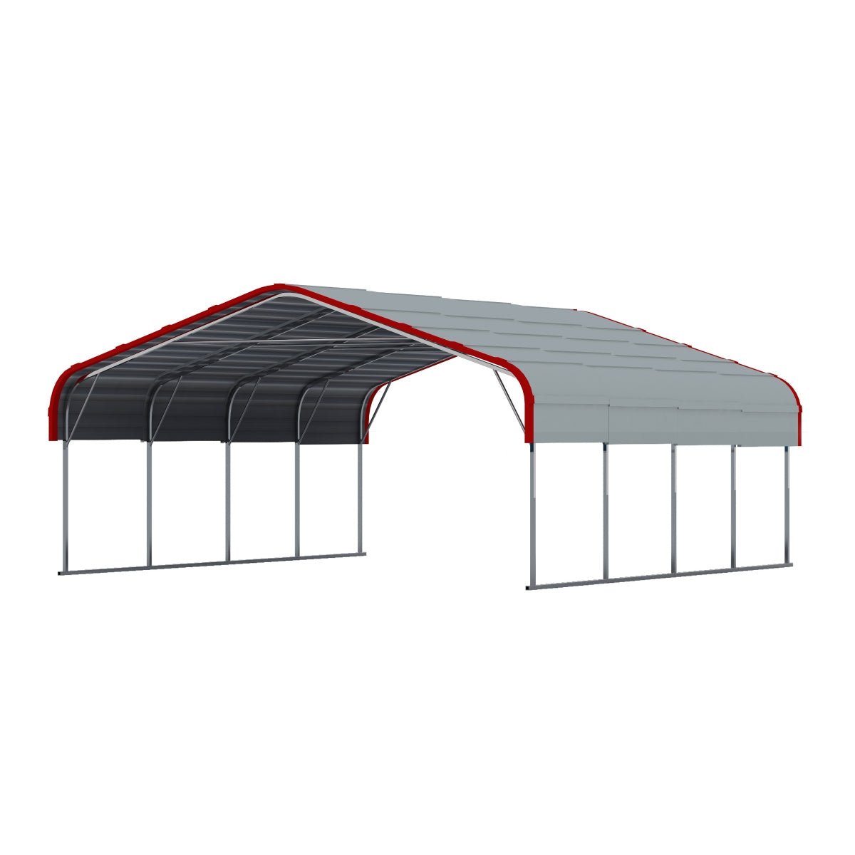 20x20 ft Outdoor Metal Carport - Home Outpost Supply