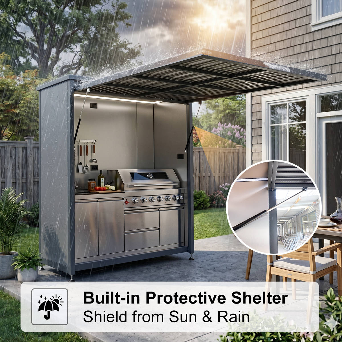 3ftx7ft BBQ House Outdoor Kitchen
