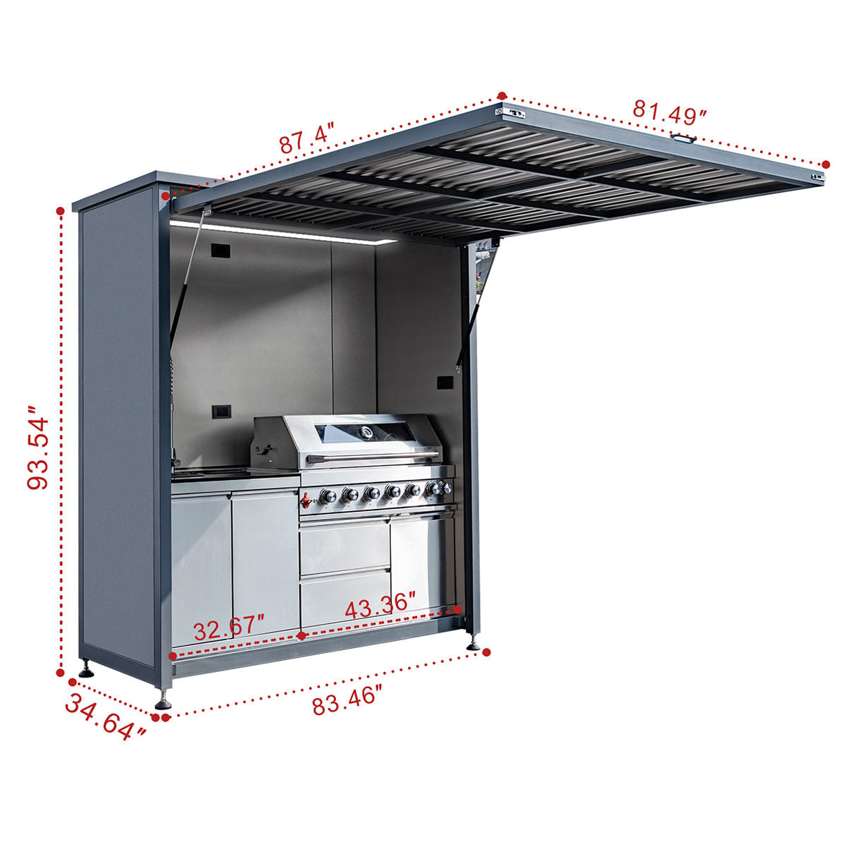 3ftx7ft BBQ House Outdoor Kitchen