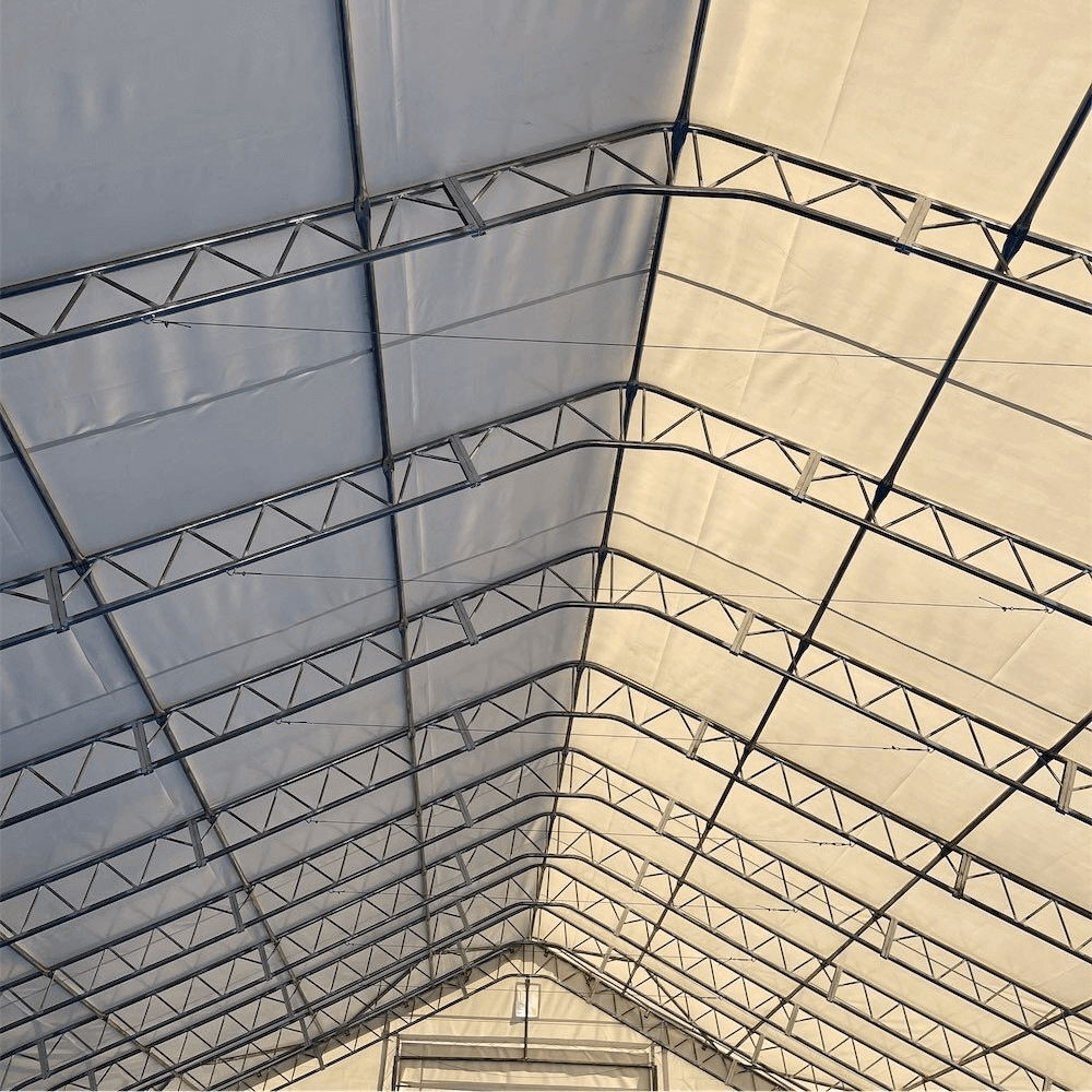W50'xL100'xH23' Double Truss Storage Shelter