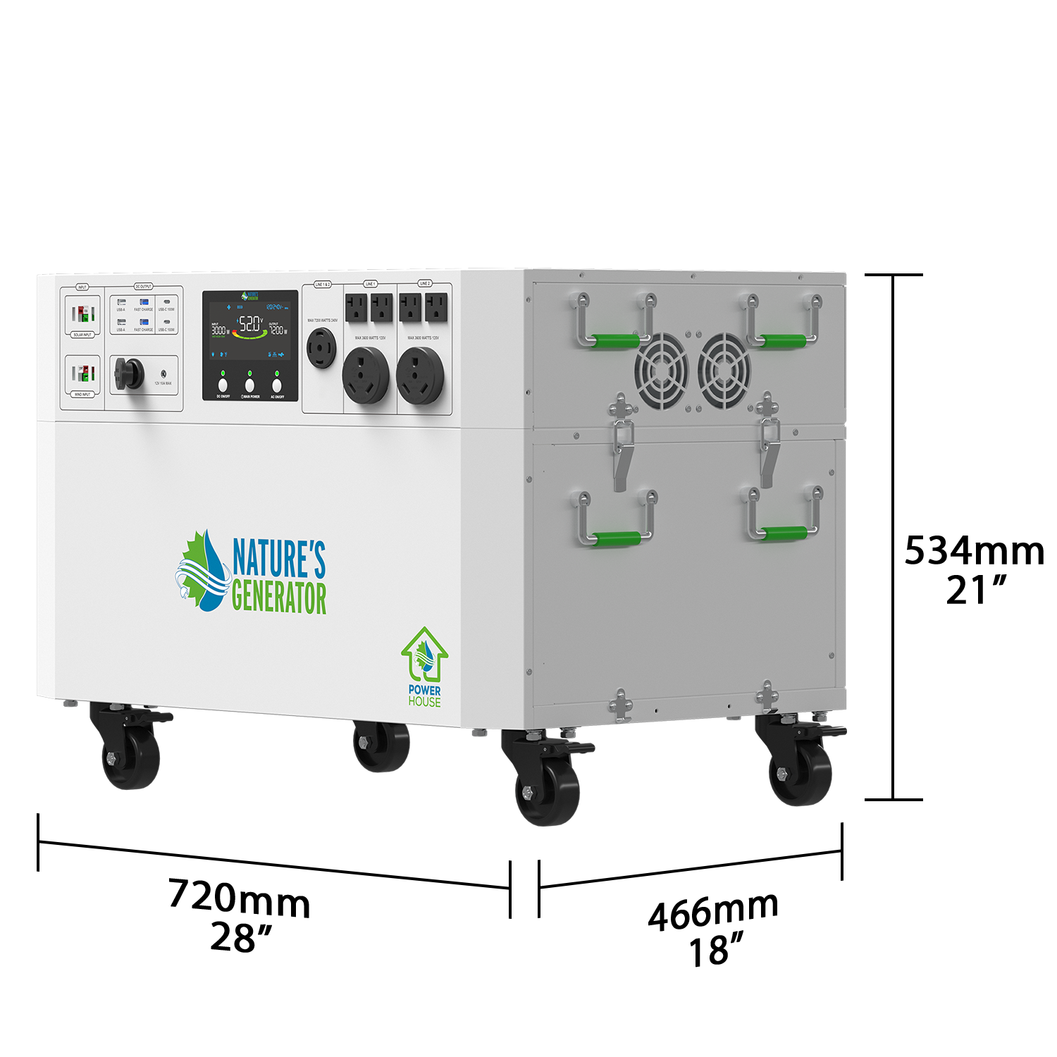 Powerhouse V2 Solar Generator and Transfer Switch
