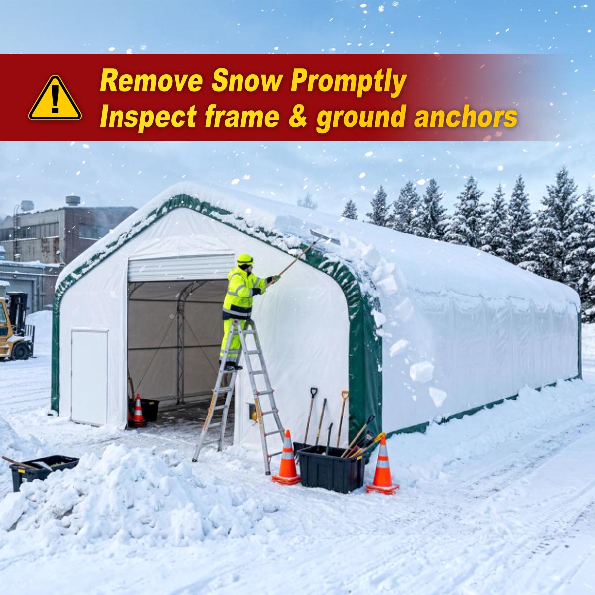 W30'xL40'xH20' Double Truss Storage Shelter