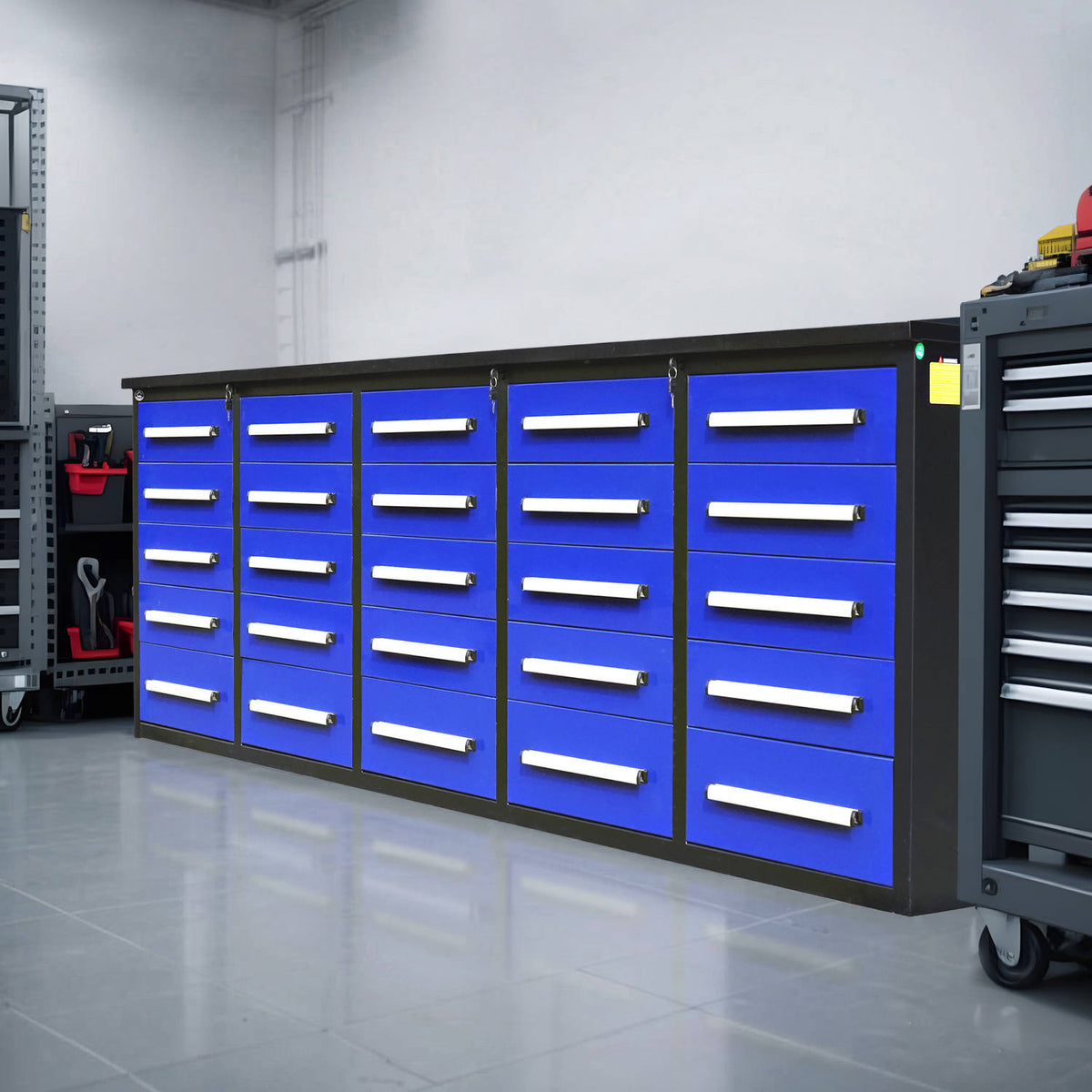 7ft Heavy Duty Garage Workbench Cabinet with 20 Drawers