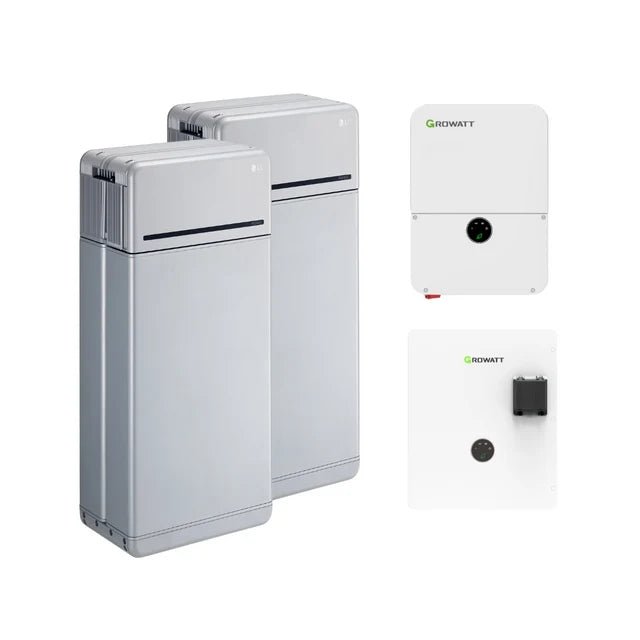 LG 16H Prime 16kWh High Voltage Battery Bundle with Growatt 7.6kW or 11.4kW Grid-Tie Inverter - Home Outpost Supply