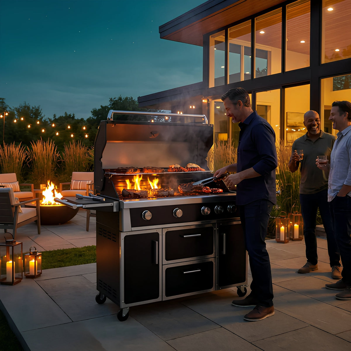Navratil 49'' Stainless Steel Grill - Home Outpost Supply