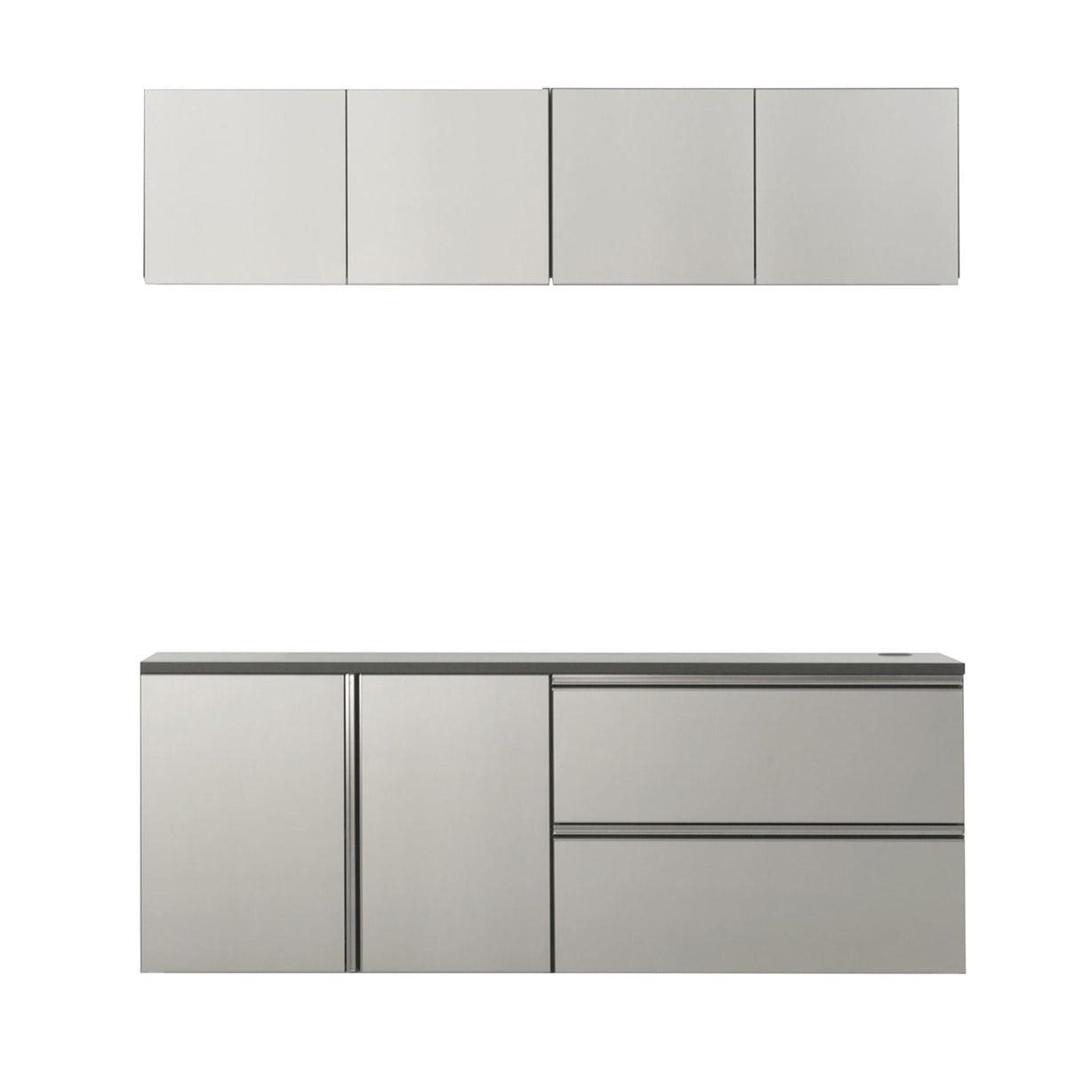 Nova Series - Garage Cabinet Set C - Metallic Gray - Home Outpost Supply