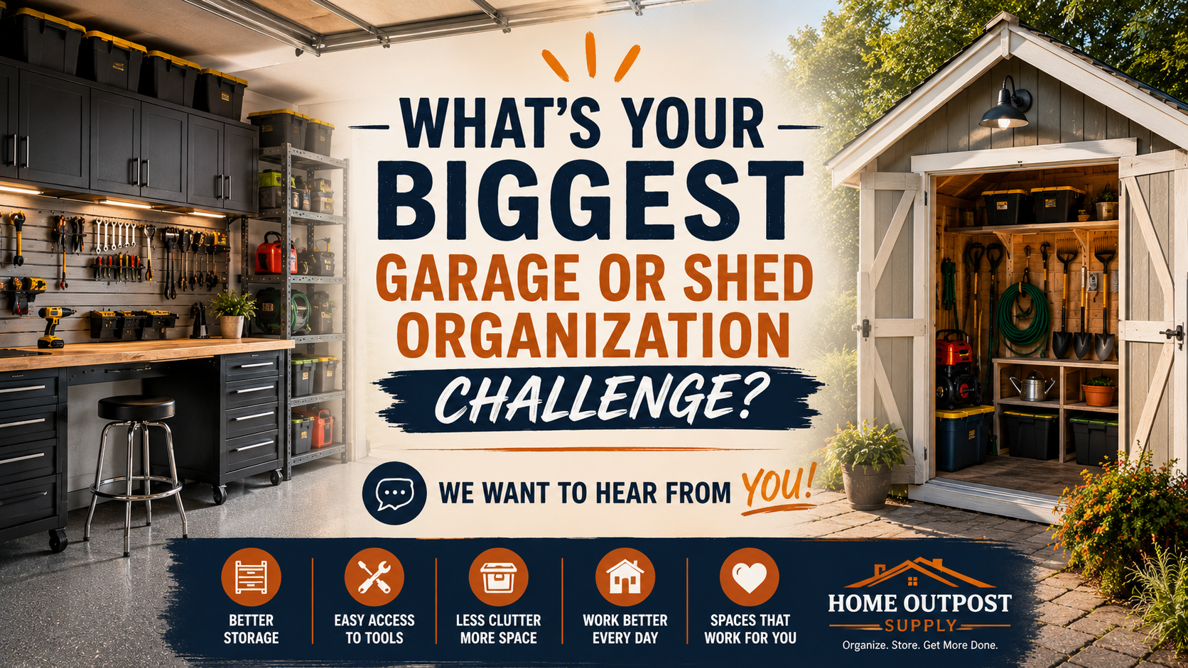 What’s Your Biggest Garage or Shed Organization Challenge This Summer?