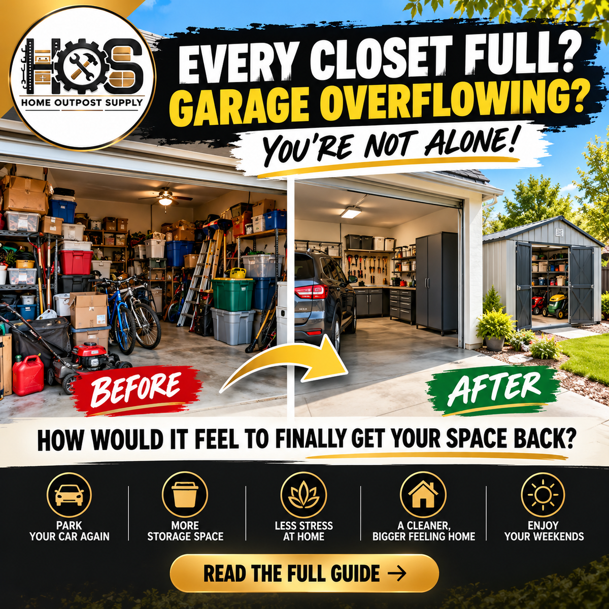 Every Closet Full? Garage Overflowing? 7 Ways to Get Your Space Back Without Moving