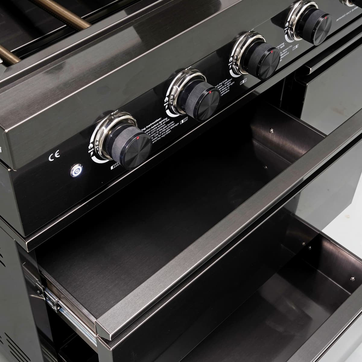 104" 4-Burner 72,000 BTU Black Outdoor Kitchen Bar Barbecue Island Grill + Wine Cooler + Sink - Home Outpost Supply