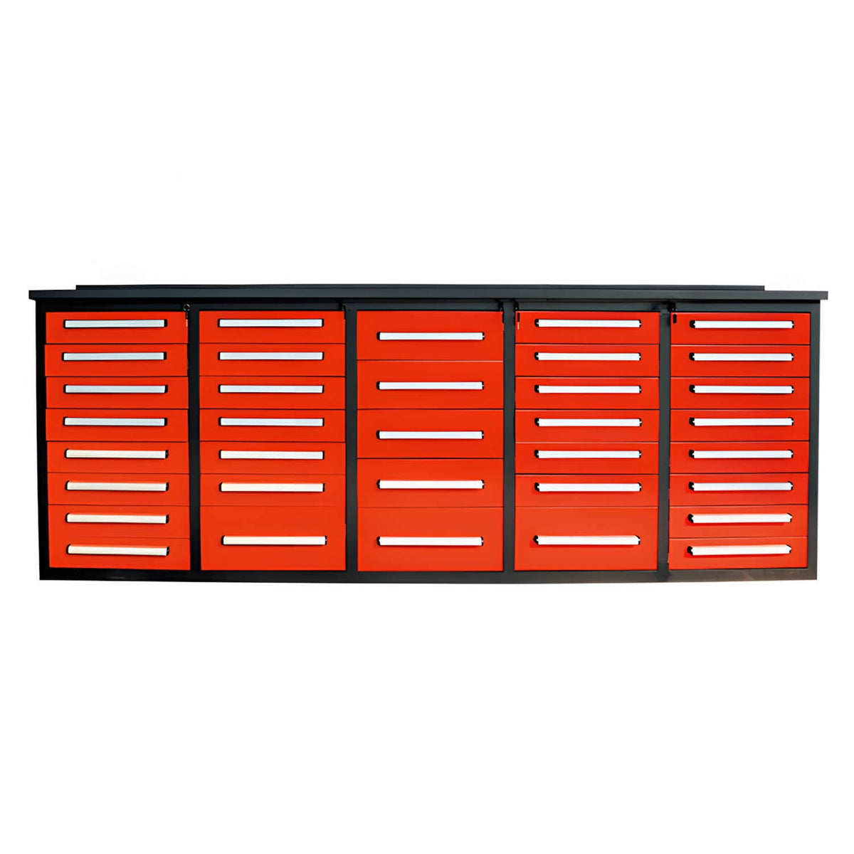 10ft Heavy-Duty Workbench Storage Cabinet with 35 Drawers