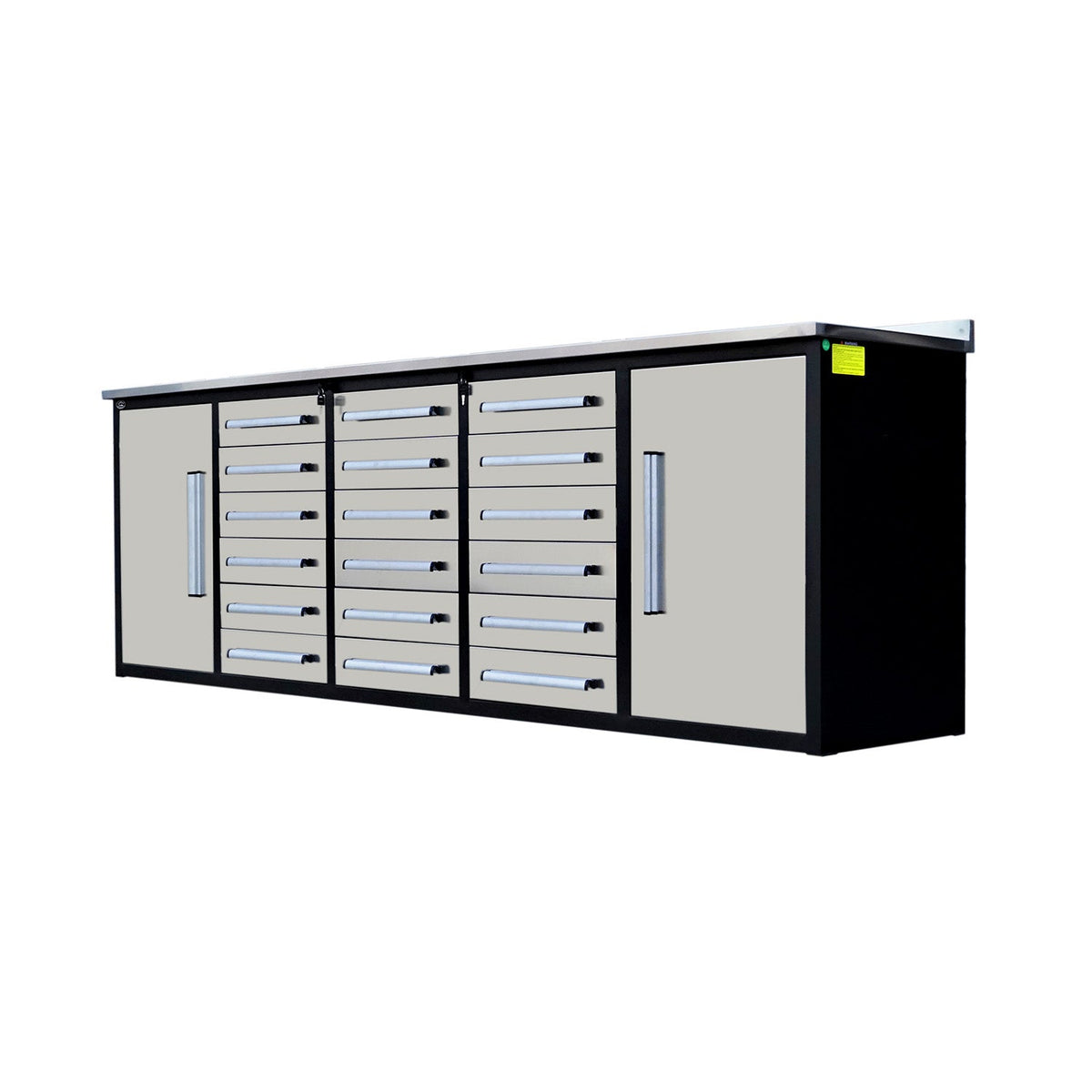 10ft Garage Storage Cabinet with 18 Drawers & 2 Cabinets - Home Outpost Supply