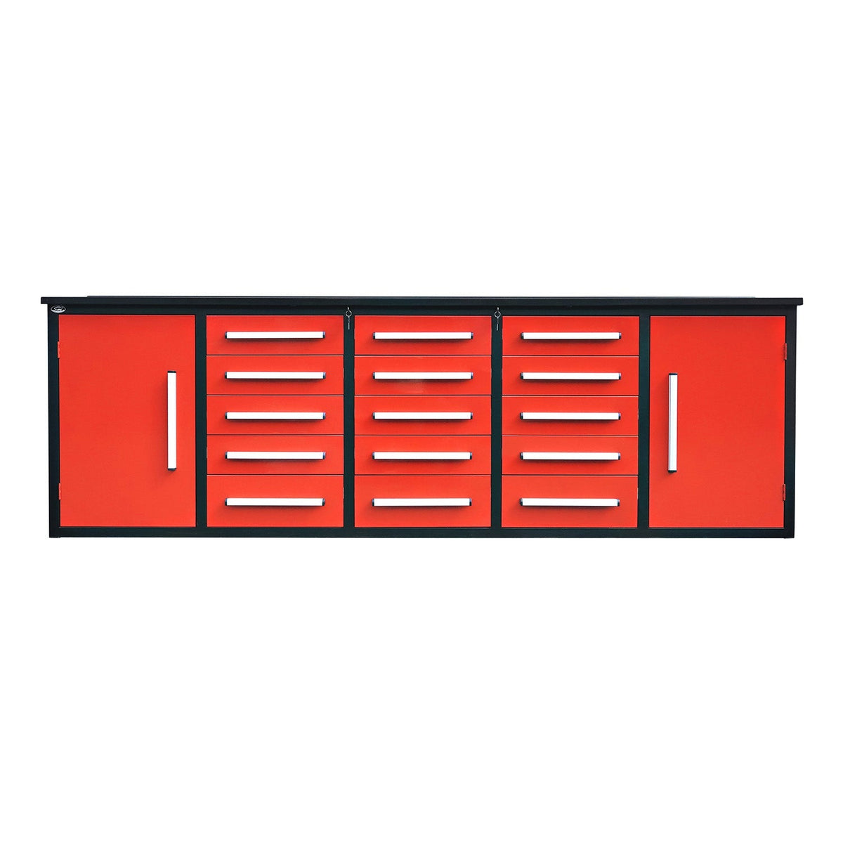 10ft Workbench Storage Cabinet with 15 Drawers & 2 Cabinets - Home Outpost Supply
