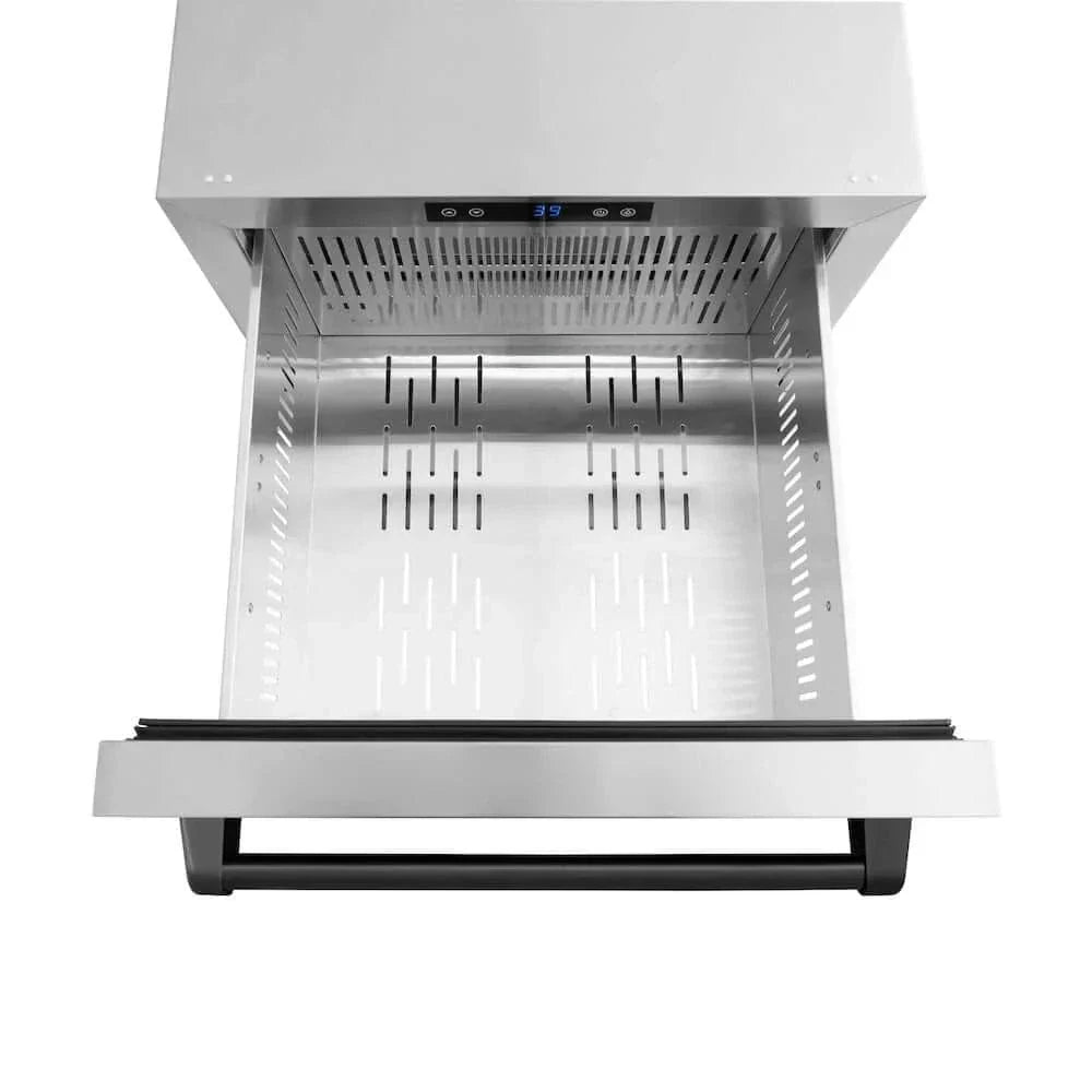 ZLINE 24" Touchstone 168 Can Outdoor-Rated Dual Refrigerator Drawer, Matte Black, RDSOZ-ST-24-MB