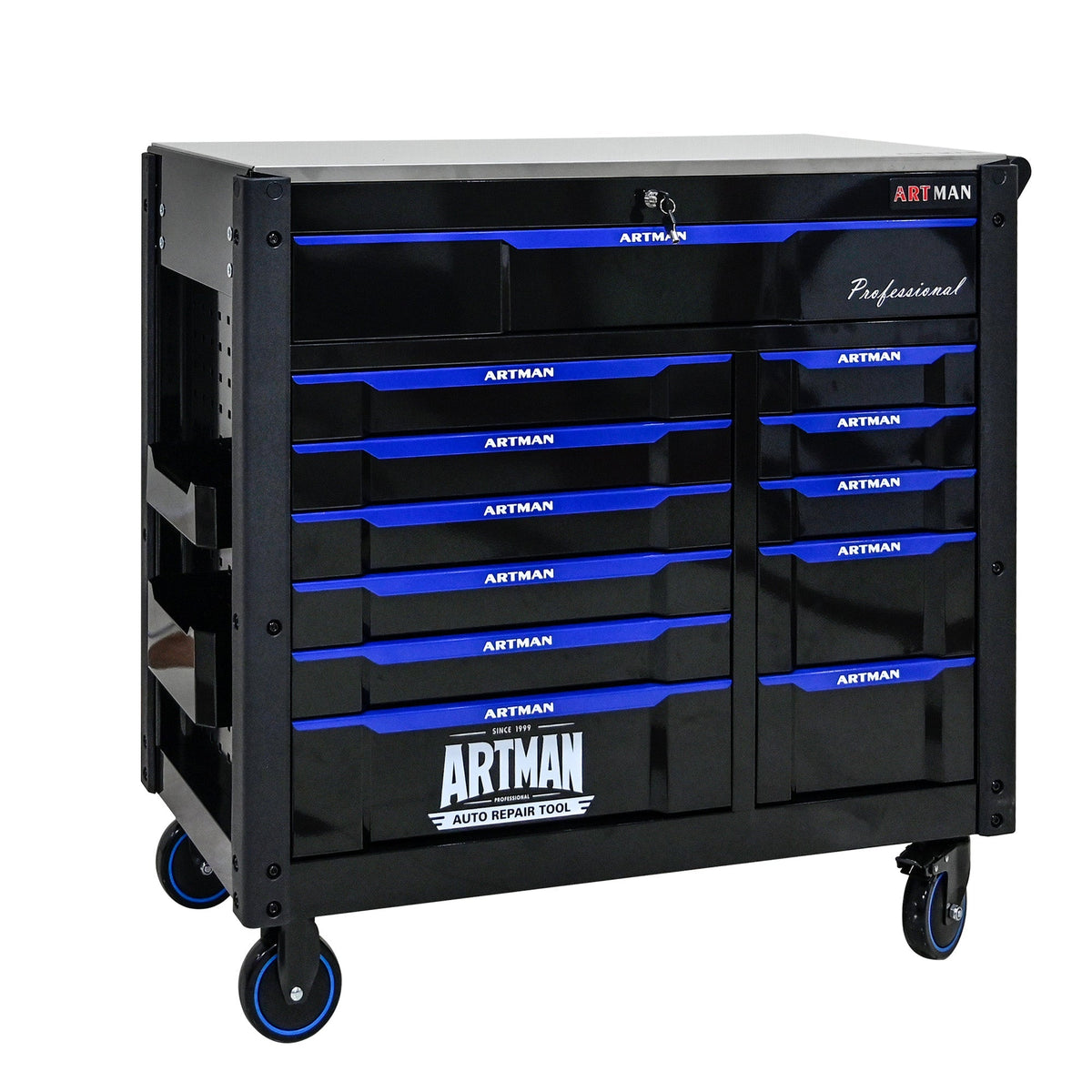 12-Layer Drawer Multi-Purpose Tool Car, With Wheels, Iron Top - Home Outpost Supply