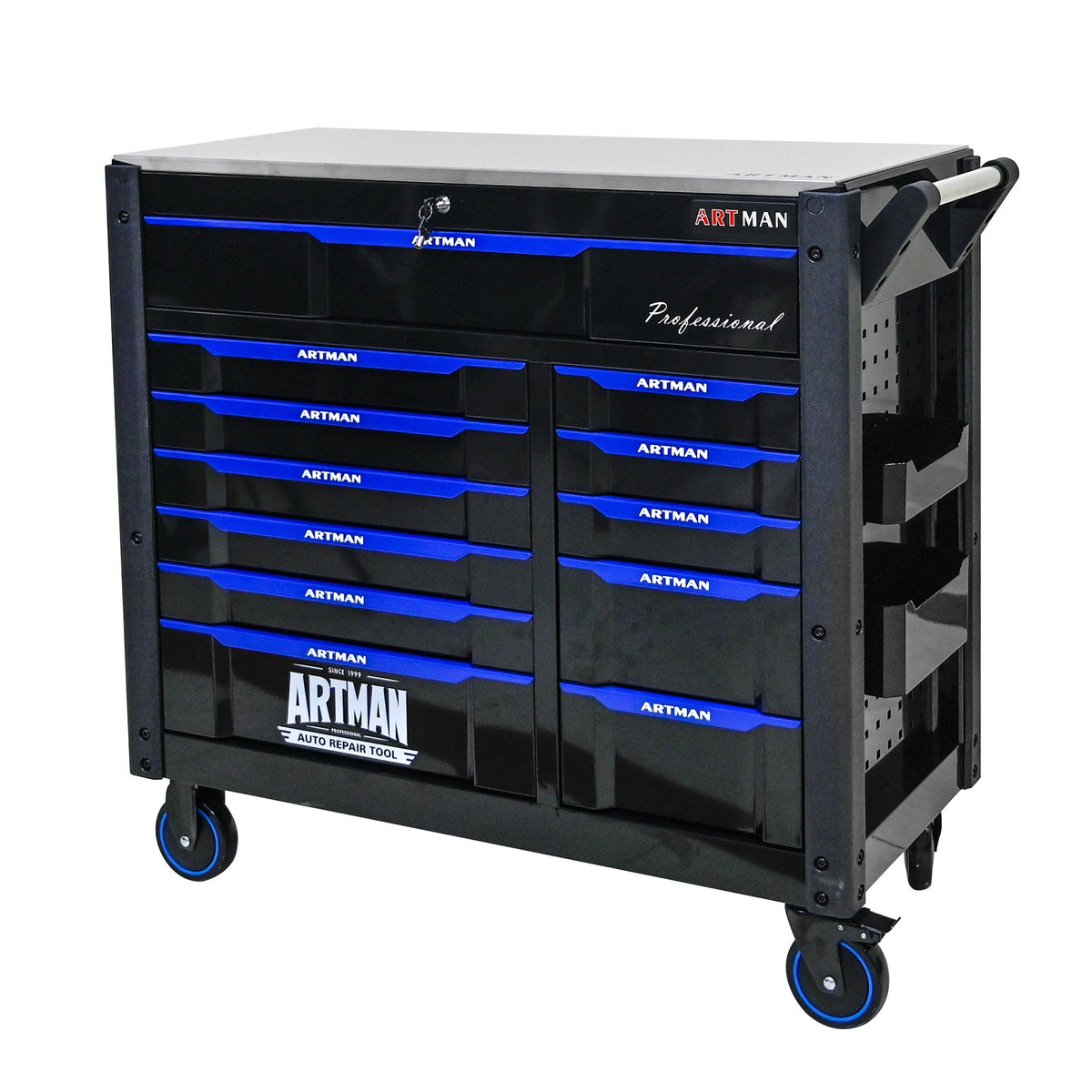 12-Layer Drawer Multi-Purpose Tool Car, With Wheels, Iron Top - Home Outpost Supply