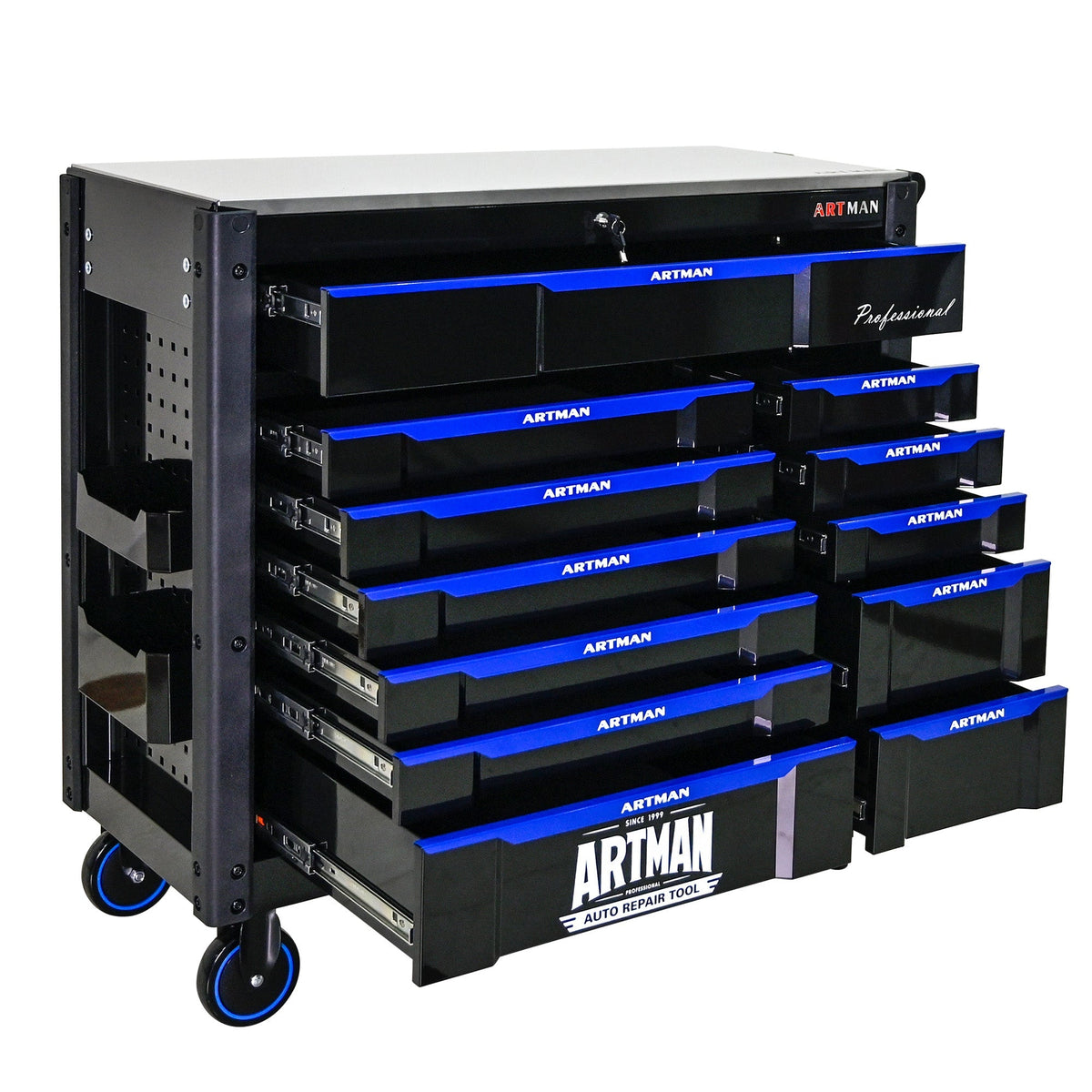 12-Layer Drawer Multi-Purpose Tool Car, With Wheels, Iron Top - Home Outpost Supply
