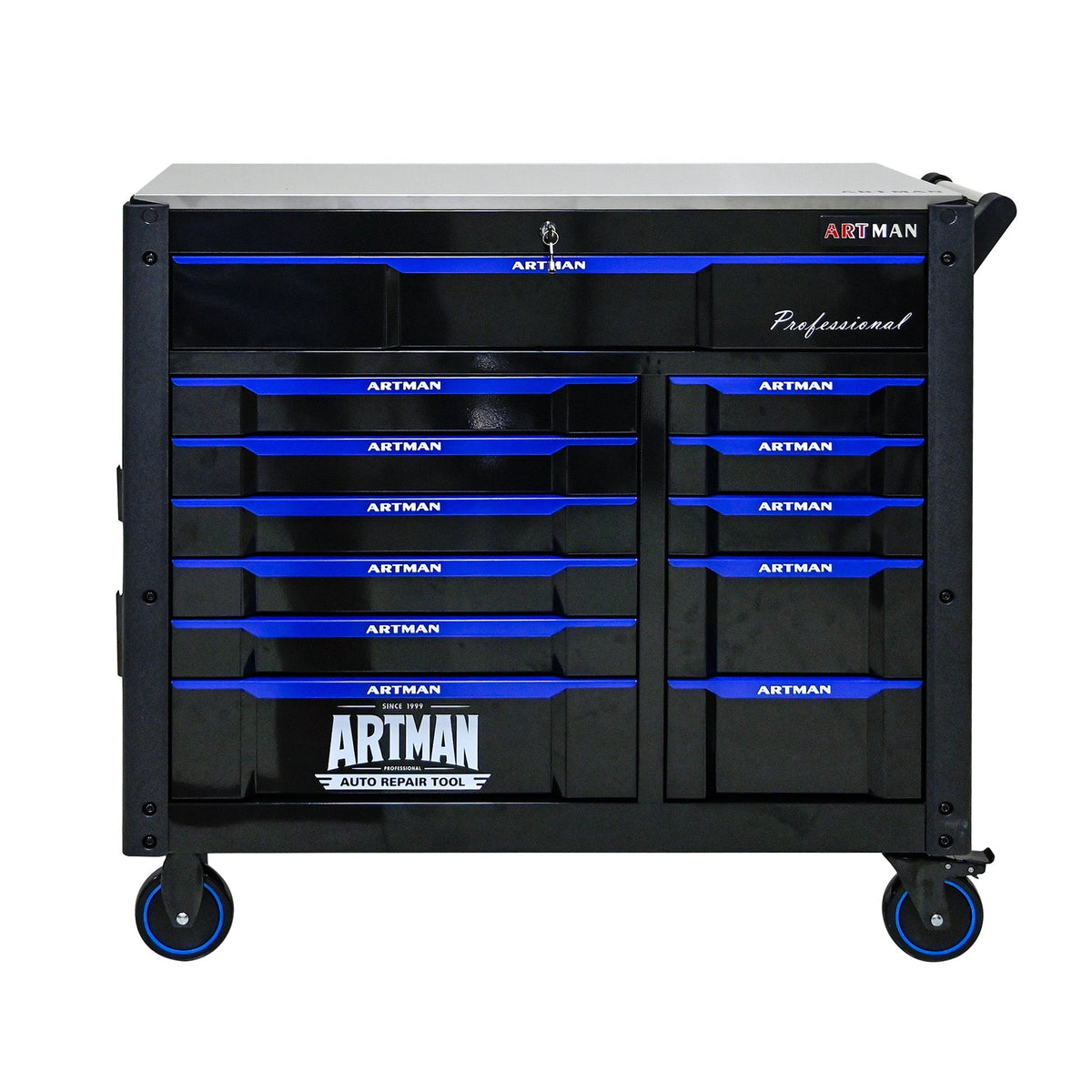12-Layer Drawer Multi-Purpose Tool Car, With Wheels, Iron Top - Home Outpost Supply