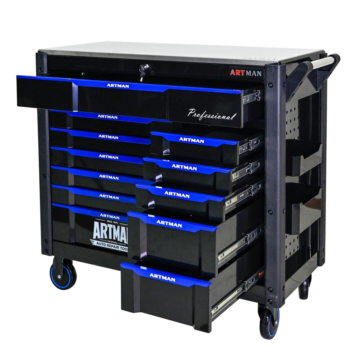 12-Layer Drawer Multi-Purpose Tool Car, With Wheels, Iron Top - Home Outpost Supply