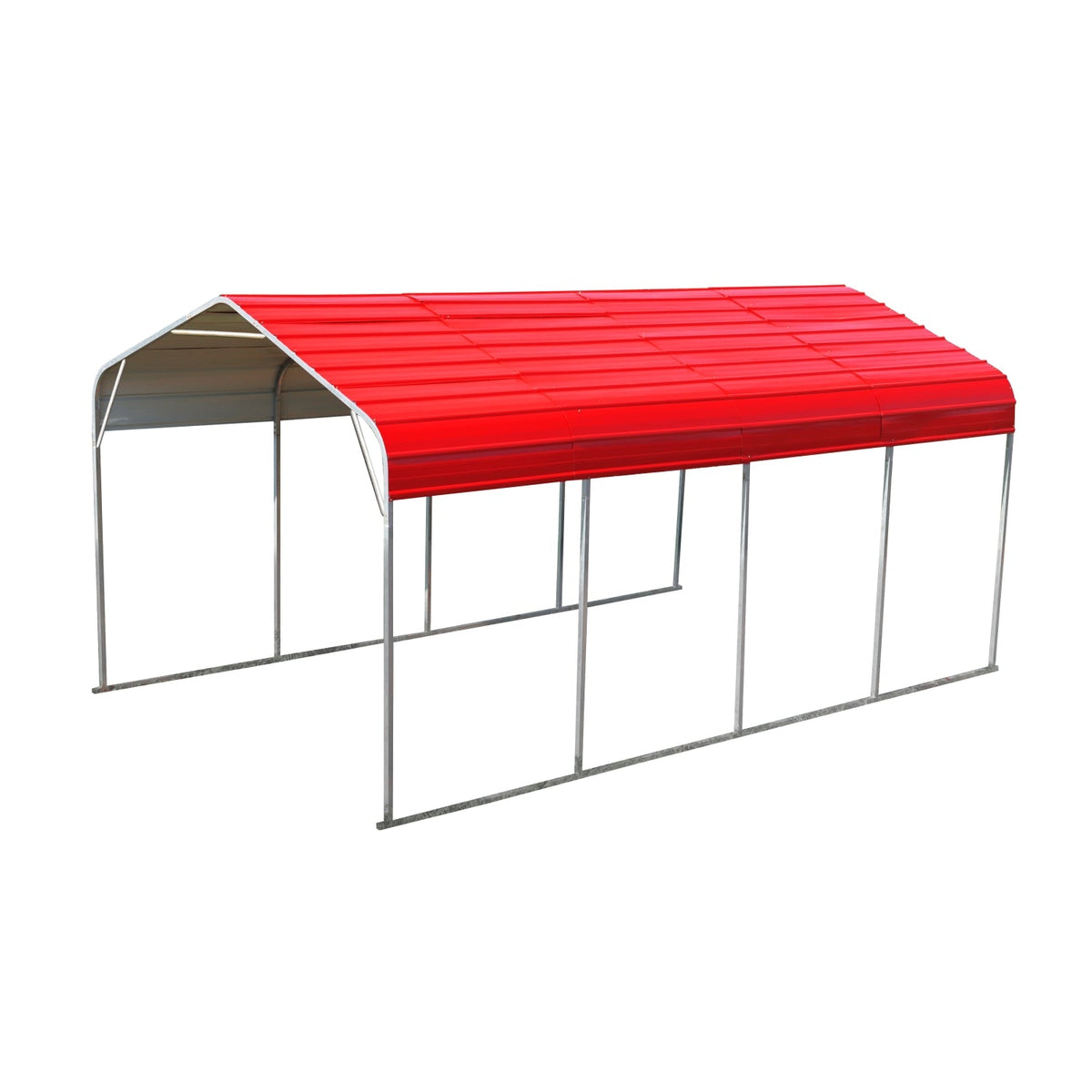 12' x 20' Galvanized Steel Carport with Square-Tube Frame – 9.4' High