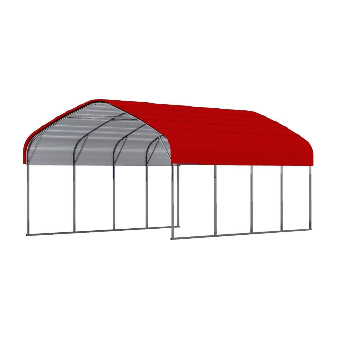 12' x 20' Galvanized Steel Carport with Square-Tube Frame – 9.4' High