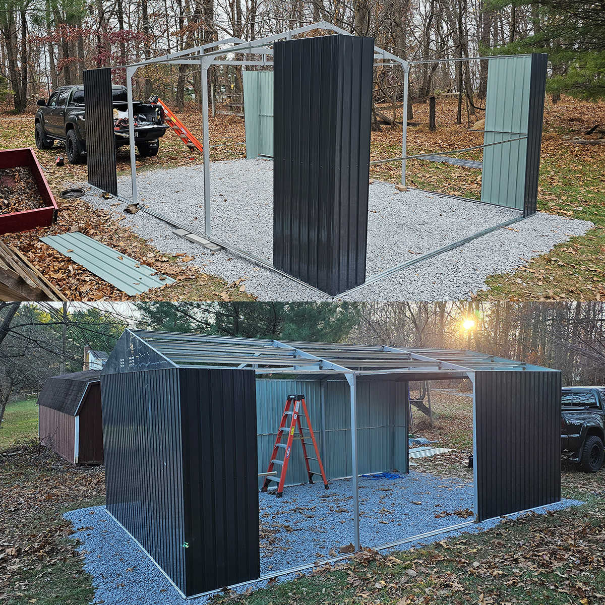13'x20' Upgraded Metal Shed with Double Doors and Side Entry