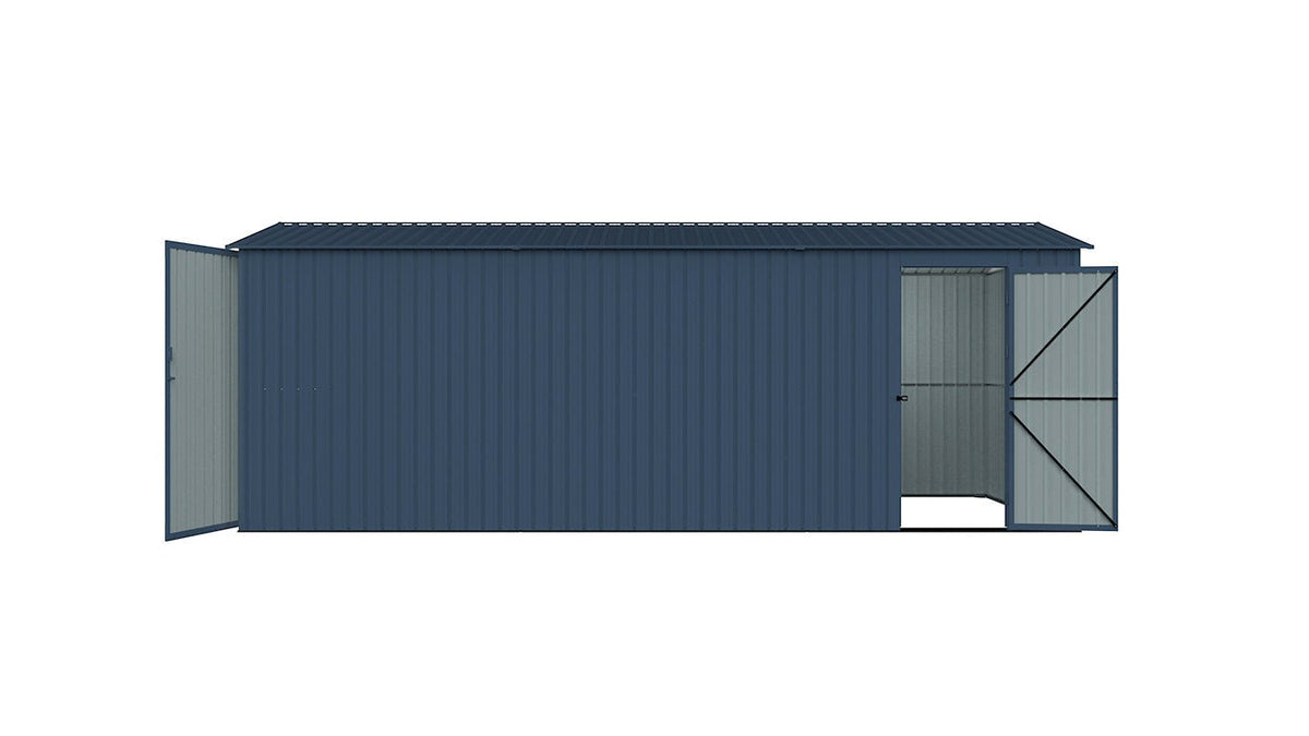 13'x20' Plus Upgraded Metal Shed w/ Double Front Doors & Side Entry Door - Home Outpost Supply