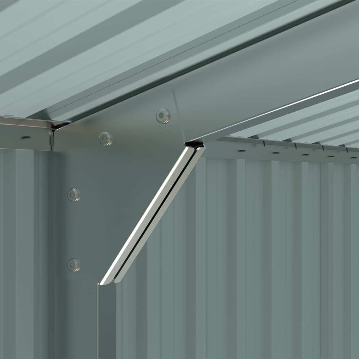 13'x20' Plus Upgraded Metal Shed w/ Double Front Doors & Side Entry Door - Home Outpost Supply