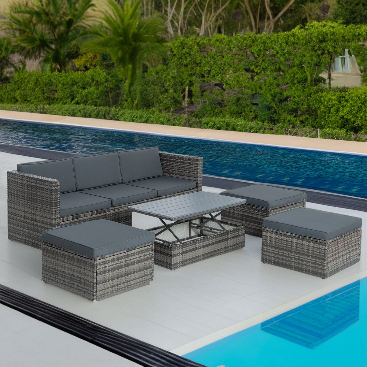 Phttps://shopifyfile.oss-accelerate.aliyuncs.com/attached/image/202403/0933B88623F8456F2D133908FF9A8C79.jpgatio Furniture, Outdoor Furniture, Seasonal PE Wicker Furniture,5 Set Wicker Furniture With Plywood Coffee Table