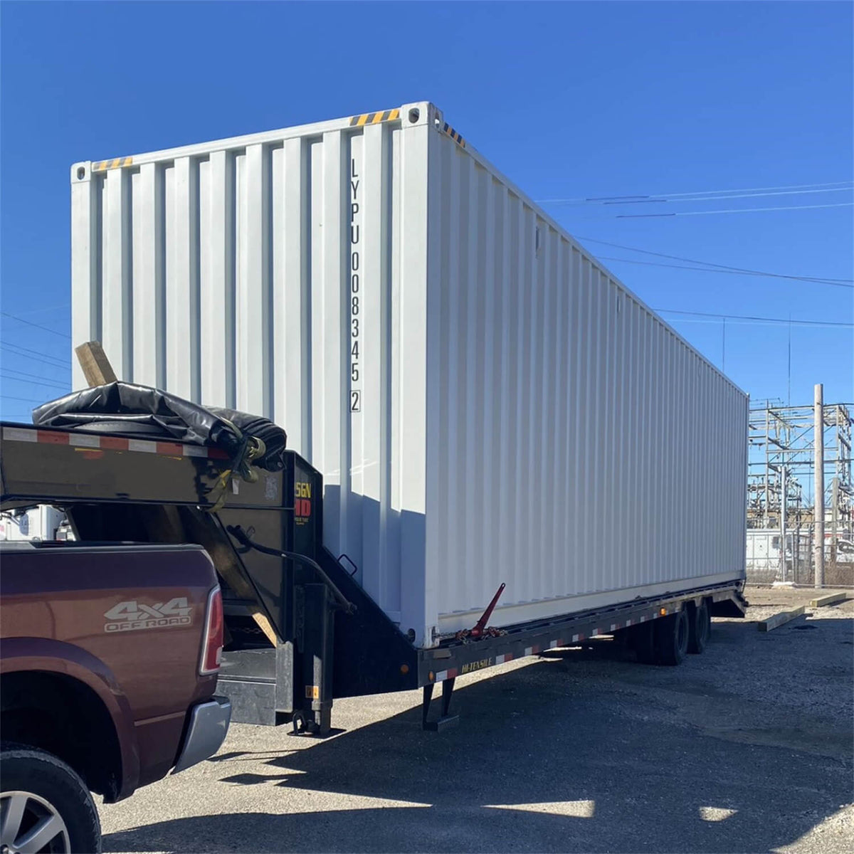 40ft High Cube Container with 4 Side Doors, with Logo - Home Outpost Supply