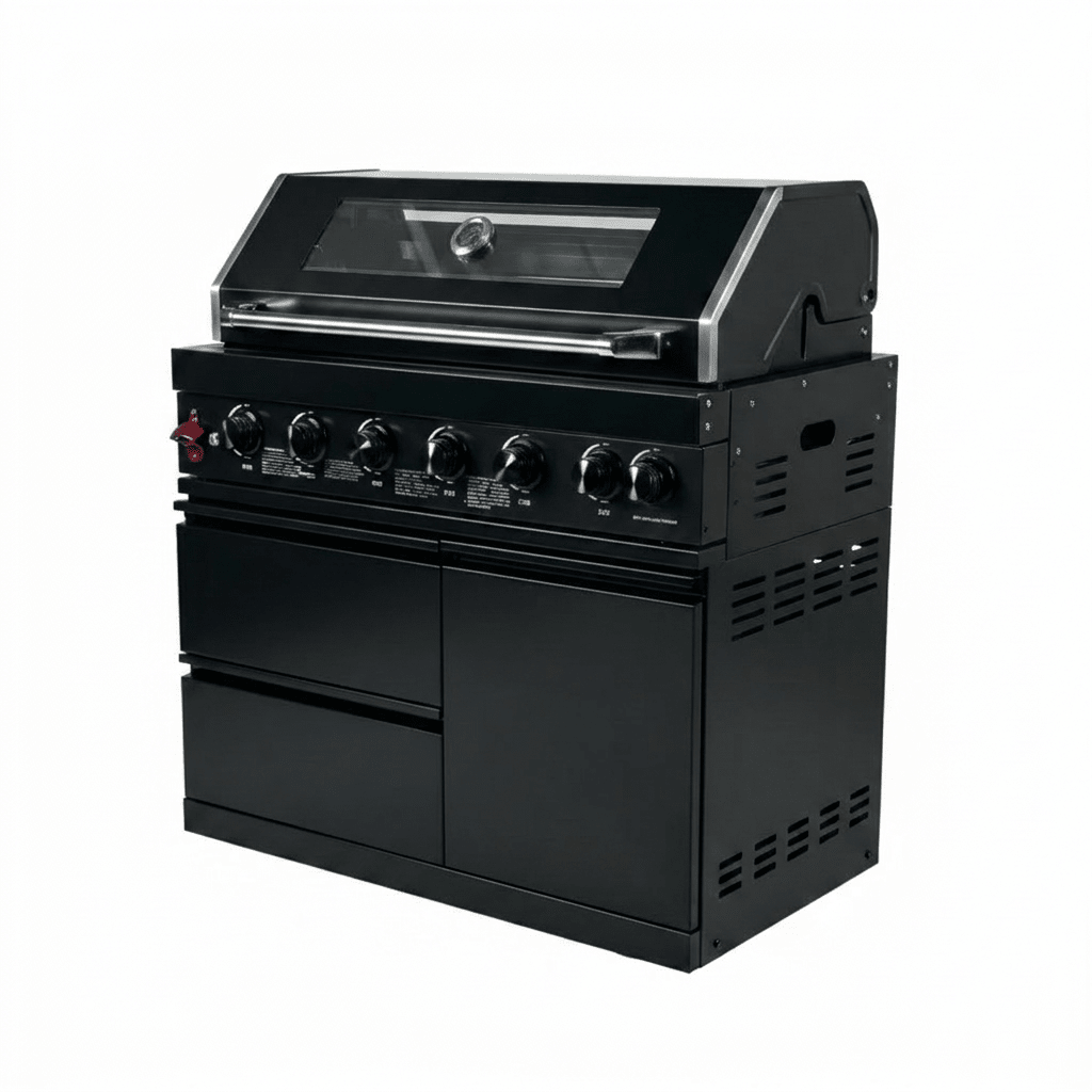 43" Black Six Burners Outdoor Kitchen Island Grill - Home Outpost Supply
