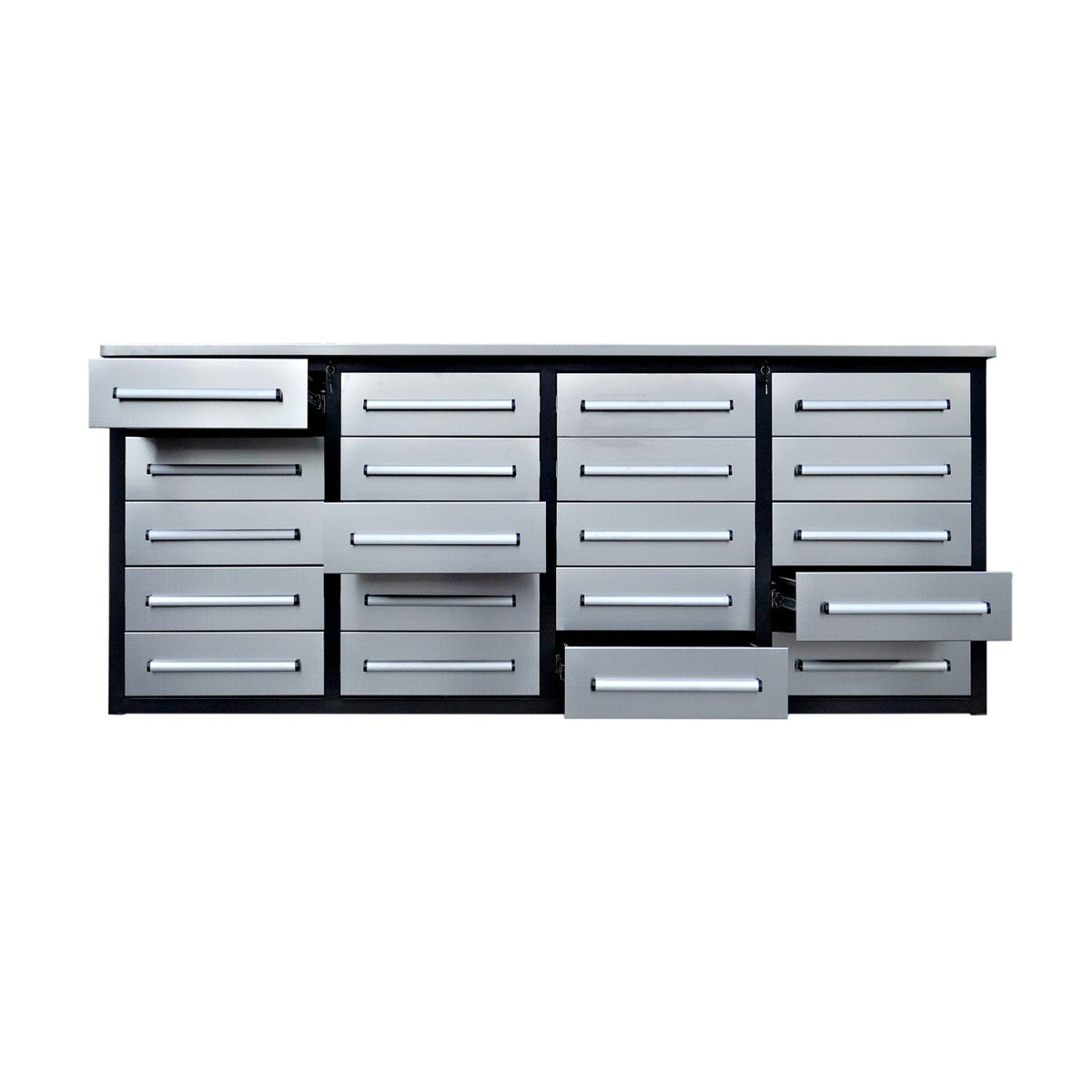 7ft Heavy Duty Garage Workbench Cabinet with 20 Drawers