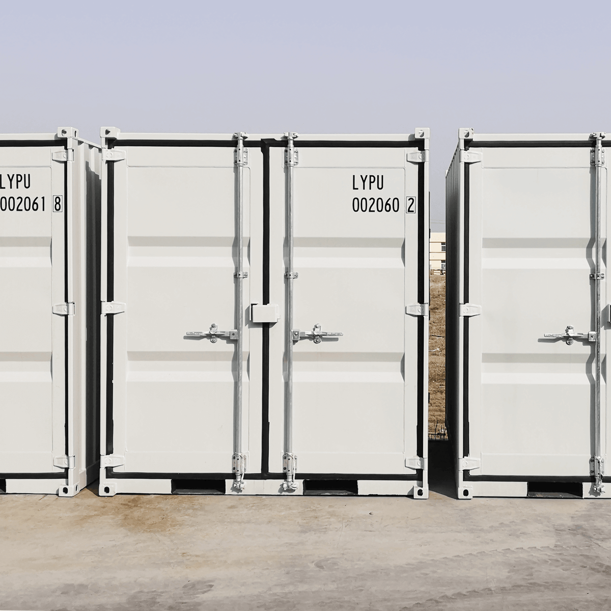 7ft Corten Steel Storage Container with Side Door, Window & Lockbox