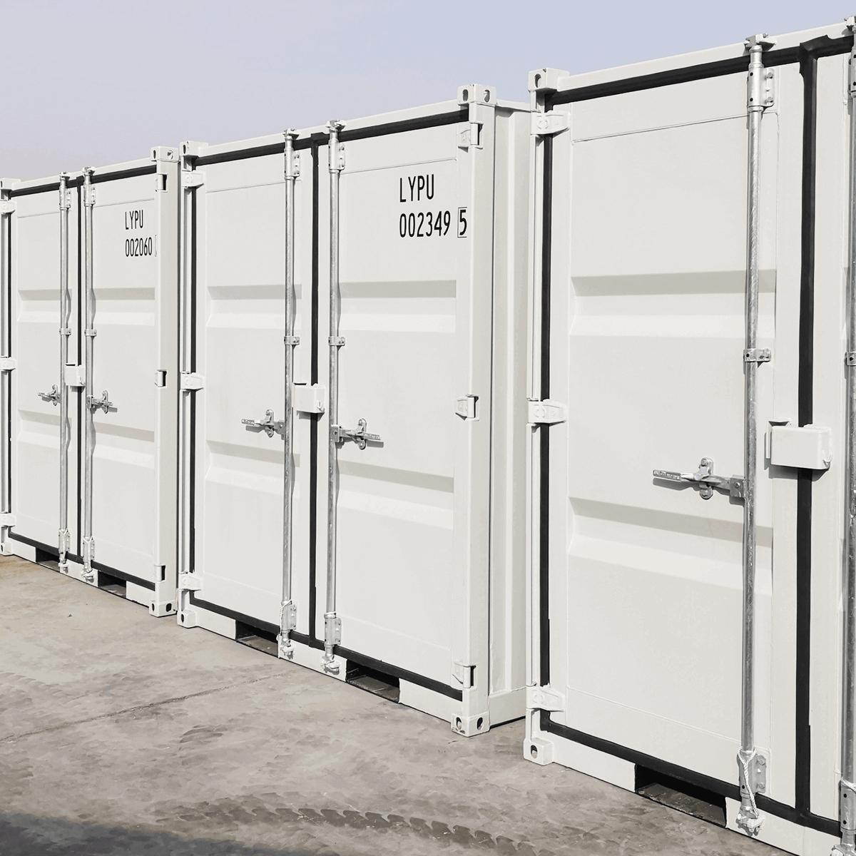 7ft Corten Steel Storage Container with Side Door, Window & Lockbox