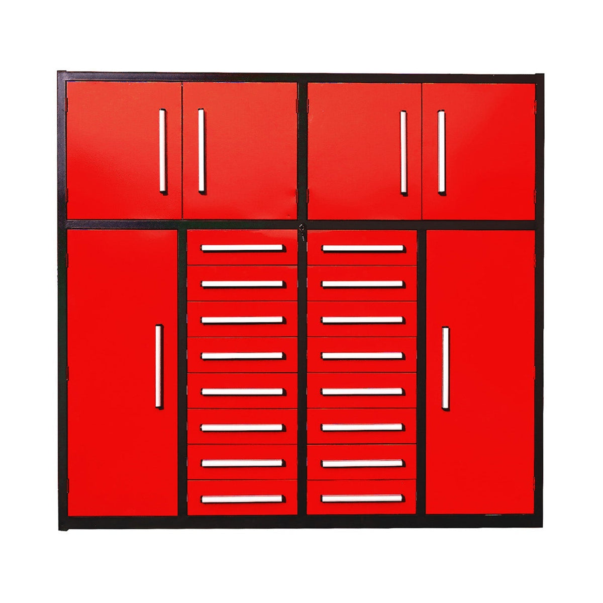 7ft Garage Storage Cabinet with 16 Drawers - Home Outpost Supply