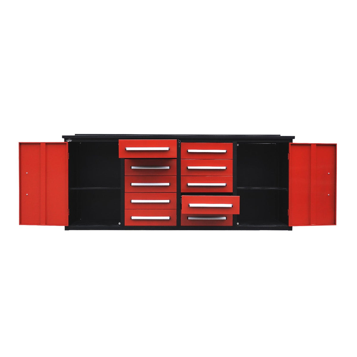 7ft Heavy Duty Workbench with 10 Drawers & 2 Cabinets - Home Outpost Supply