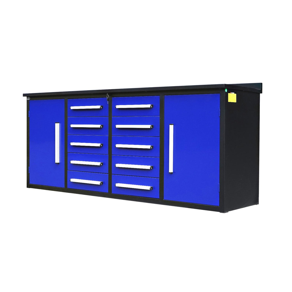7ft Heavy Duty Workbench with 10 Drawers & 2 Cabinets - Home Outpost Supply