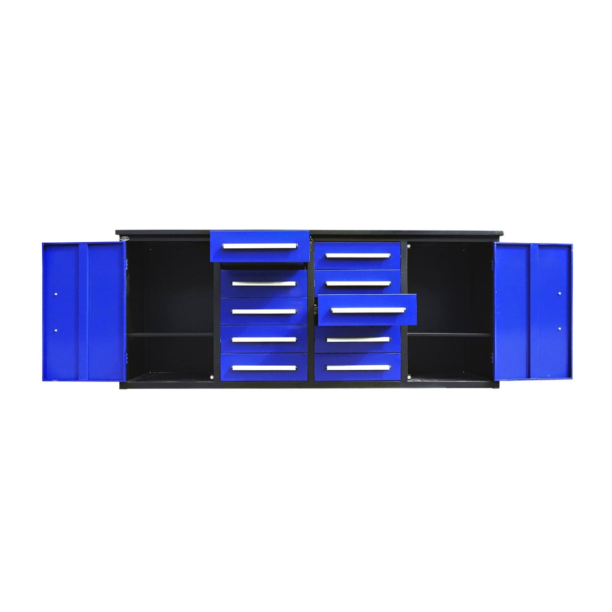 7ft Heavy Duty Workbench with 10 Drawers & 2 Cabinets - Home Outpost Supply