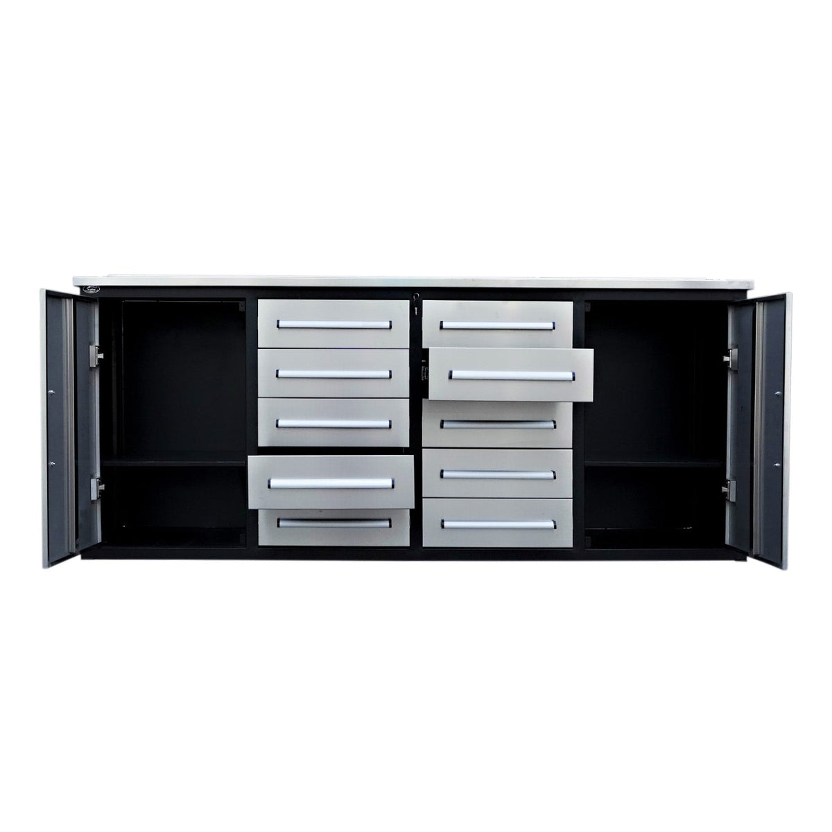 7ft Heavy Duty Workbench with 10 Drawers & 2 Cabinets - Home Outpost Supply