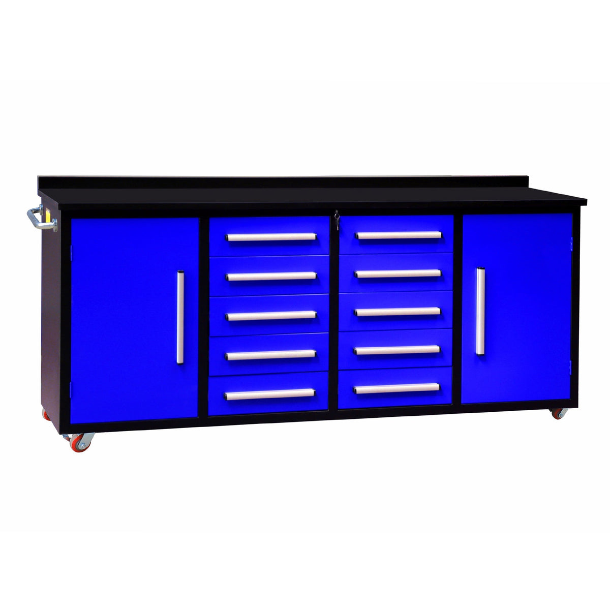 7ft Heavy Duty Workbench with 10 Drawers & 2 Cabinets - Home Outpost Supply