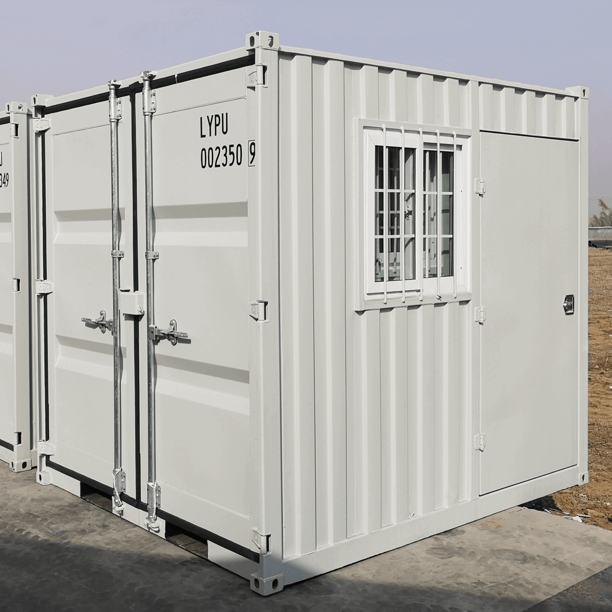 9' Small Steel Shipping Container with Side Door & Window