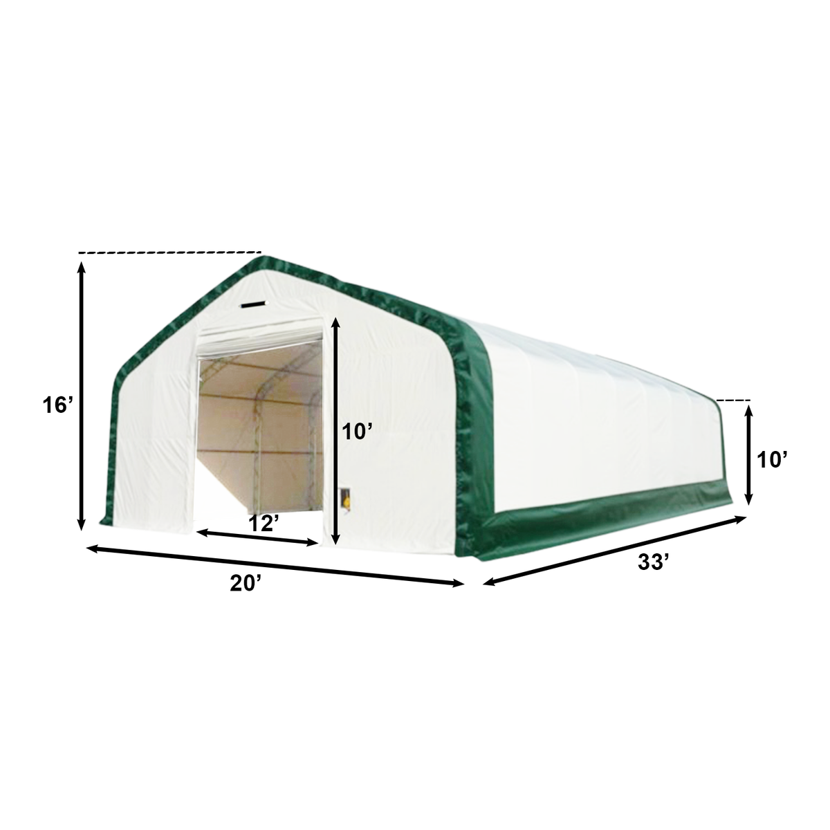 Gold Mountain 20' x 33' Double Truss Storage Shelter – 42 PSF Snow Rated