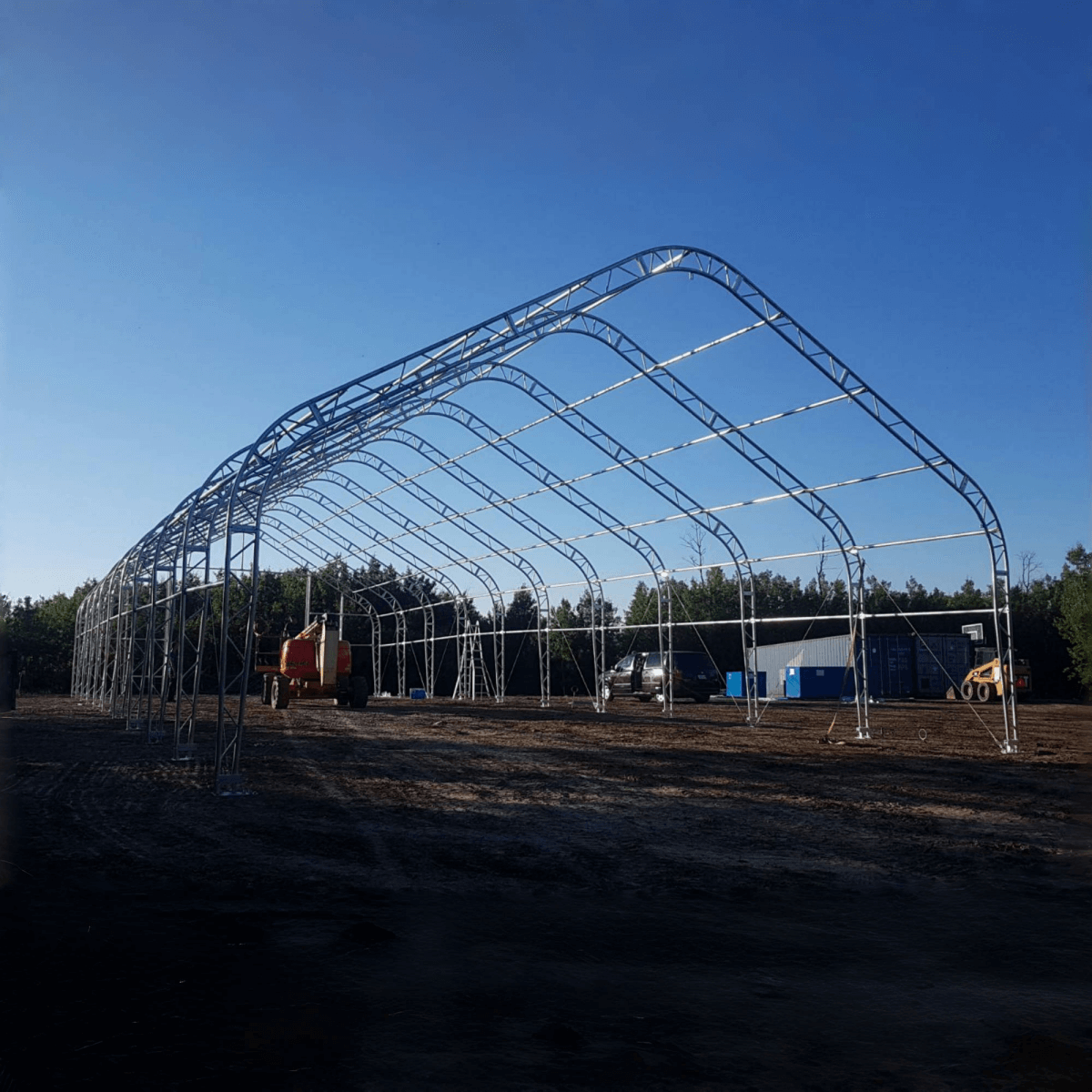 W40'xL80'xH23' Double Truss Storage Shelter