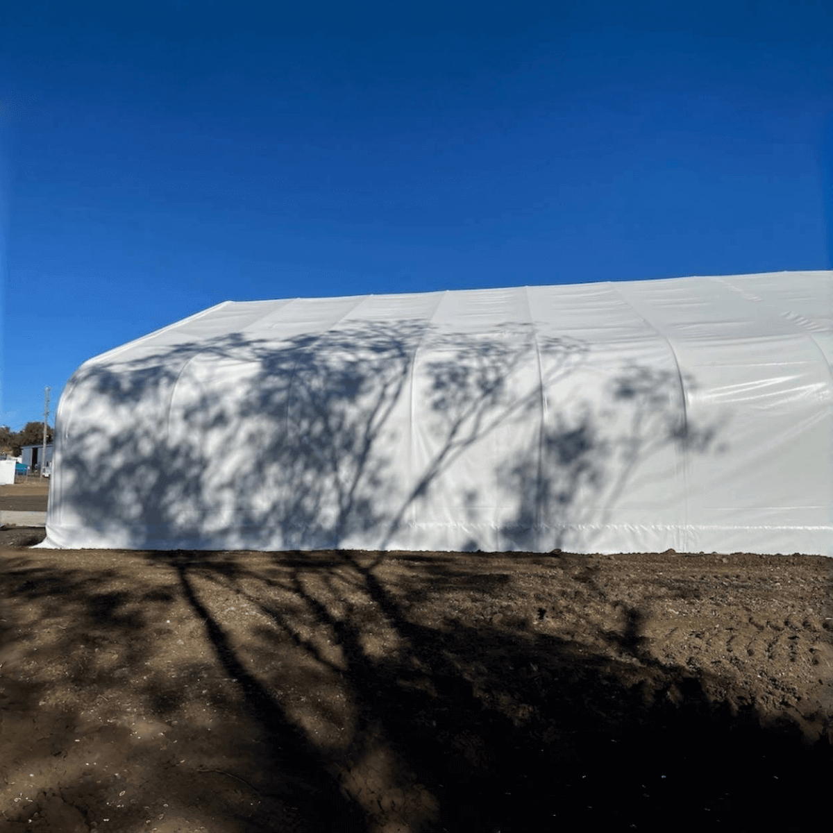 W50'xL100'xH23' Double Truss Storage Shelter