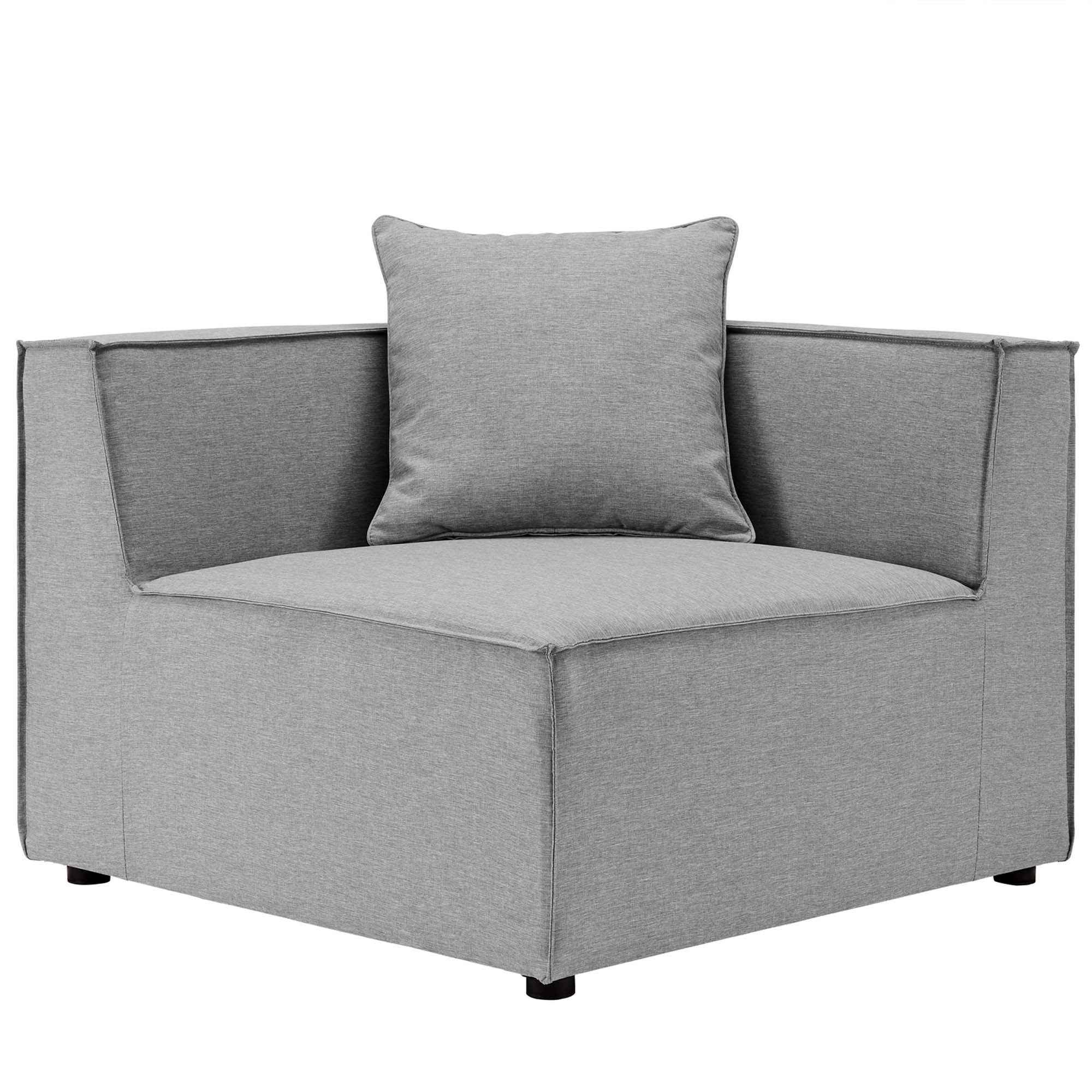 Patio Elegance Sectional Sofa - Saybrook 8-Piece Outdoor Upholstered Sofa by Modway