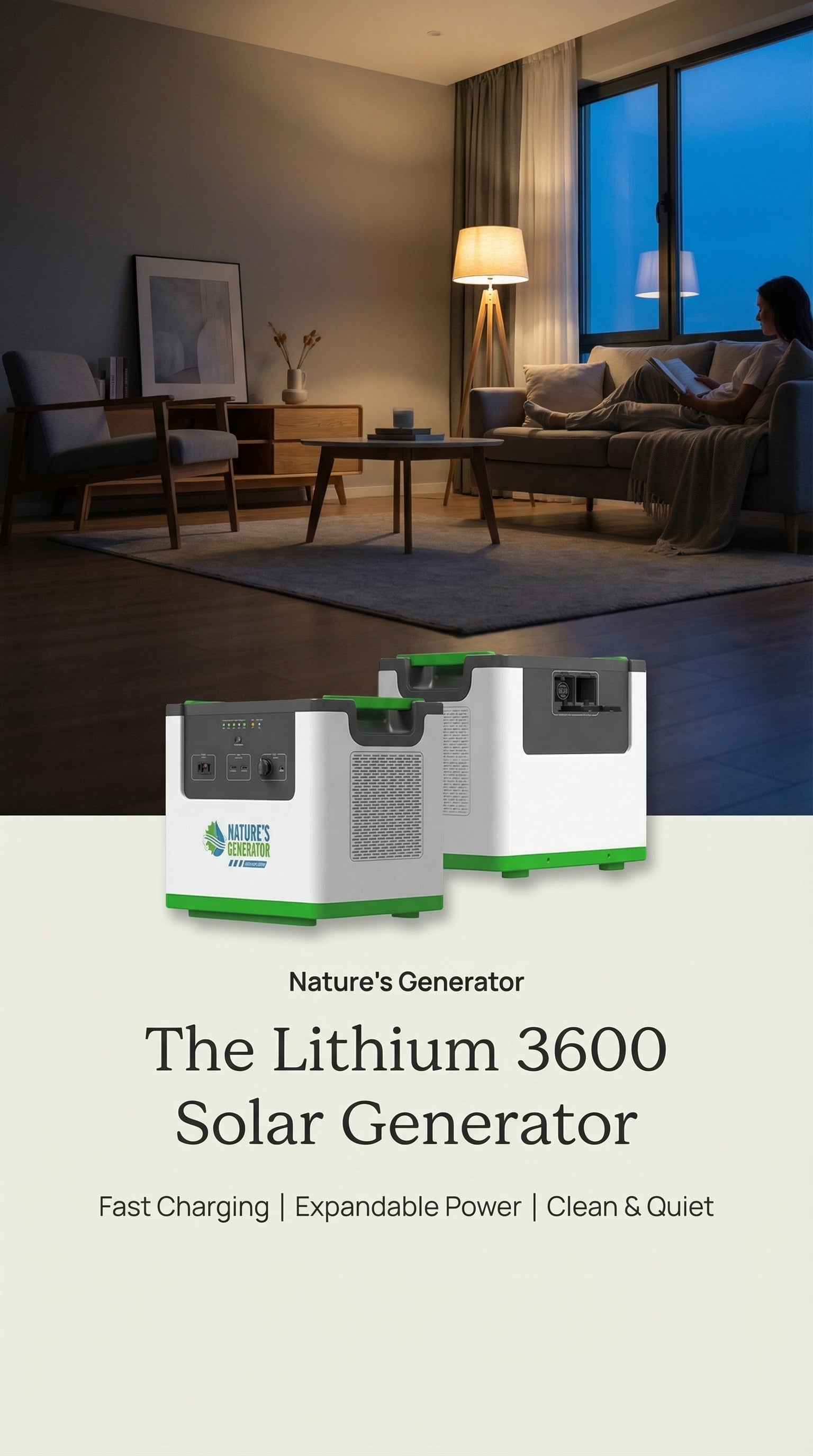 Nature's Generator Lithium 3600 Solar Generator